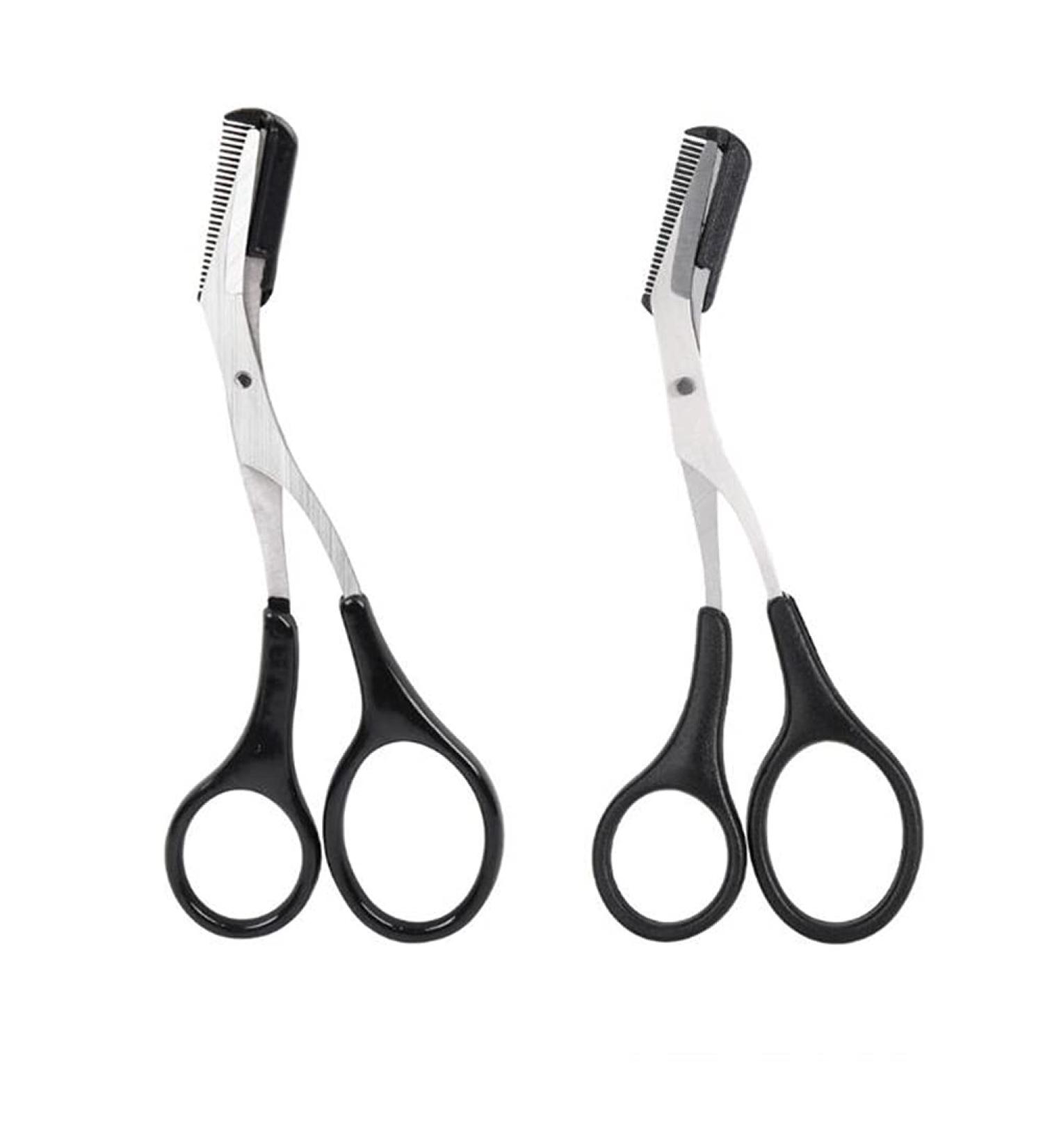 Ericotry 2PCS Eyebrow Trimmer Scissor with Comb Eyelash Shaping Cut Comb for Precise Eyebrow Grooming - Buy Online on GoSupps.com
