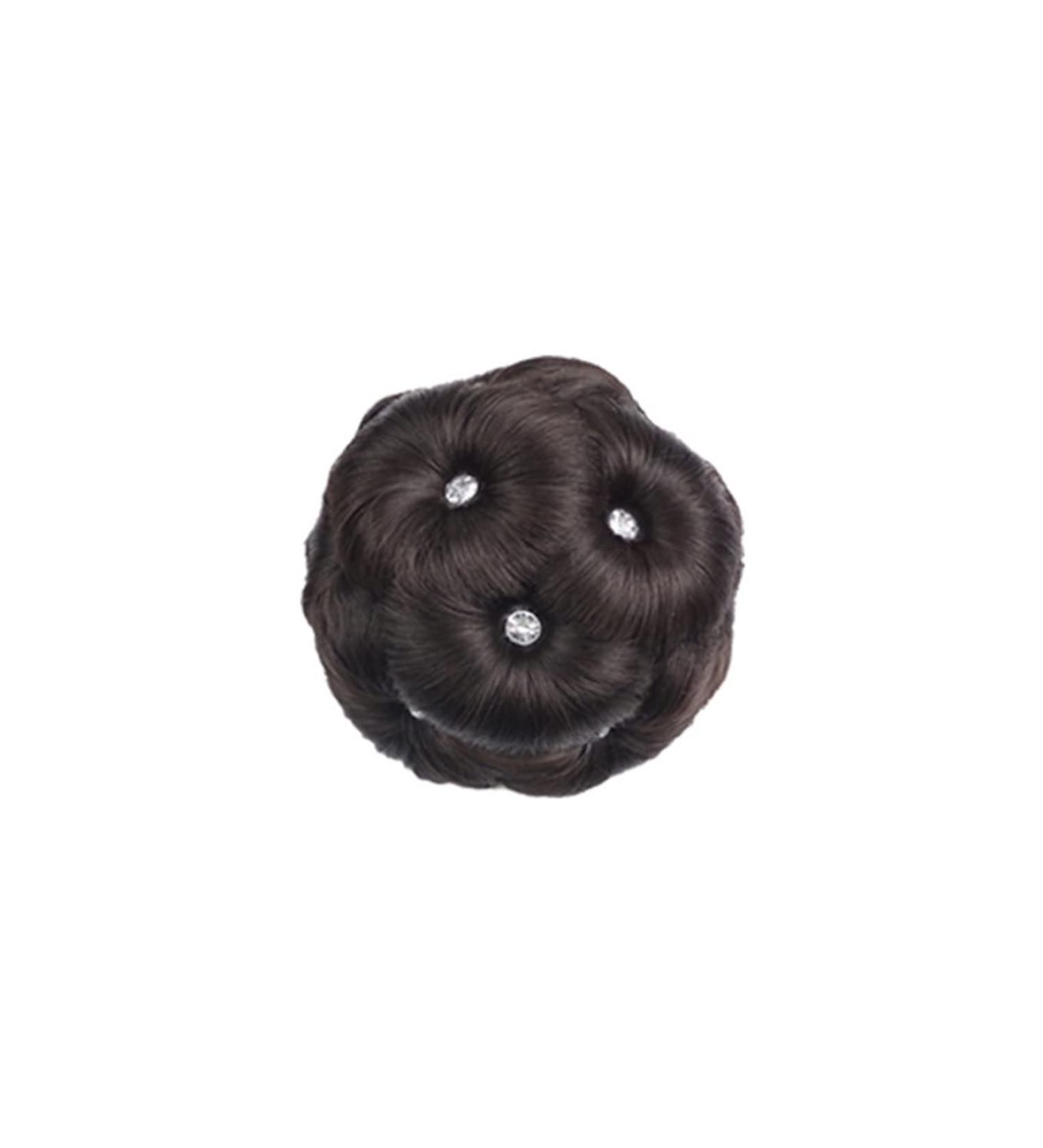 Shop Chenghuax Brown Black Clip-On Wig with Diamond Nolded Ball Perfect for International Shipping - Buy Online on GoSupps.com