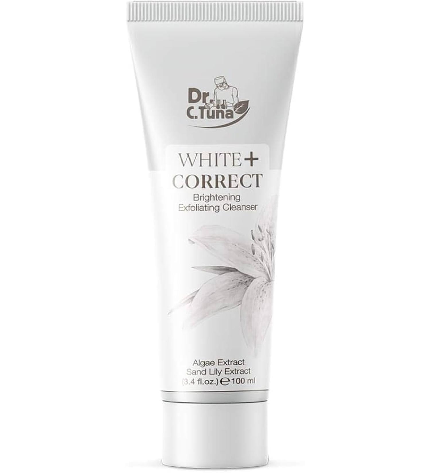 FARMASi White + Correct Brightening Exfoliating Cleanser 100 ml / 3.4 fl Oz Gentle Brightening Facial Wash with Micro-Particles & Botanical Extracts Smooths Purifies & Enhances Radiance