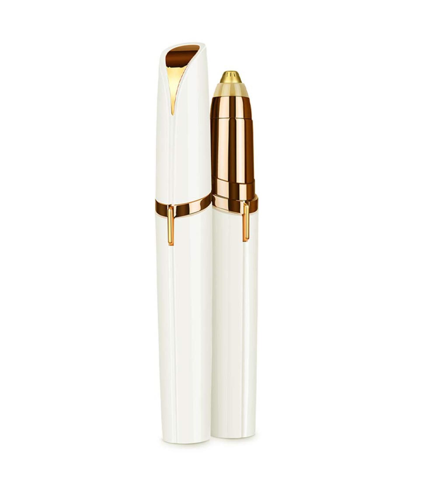 Cenocco Eyebrow Razor - 18 Carat Gold-Plated Battery-Operated | Elegant White/Gold Design | International Shipping Available - Buy Online on GoSupps.com