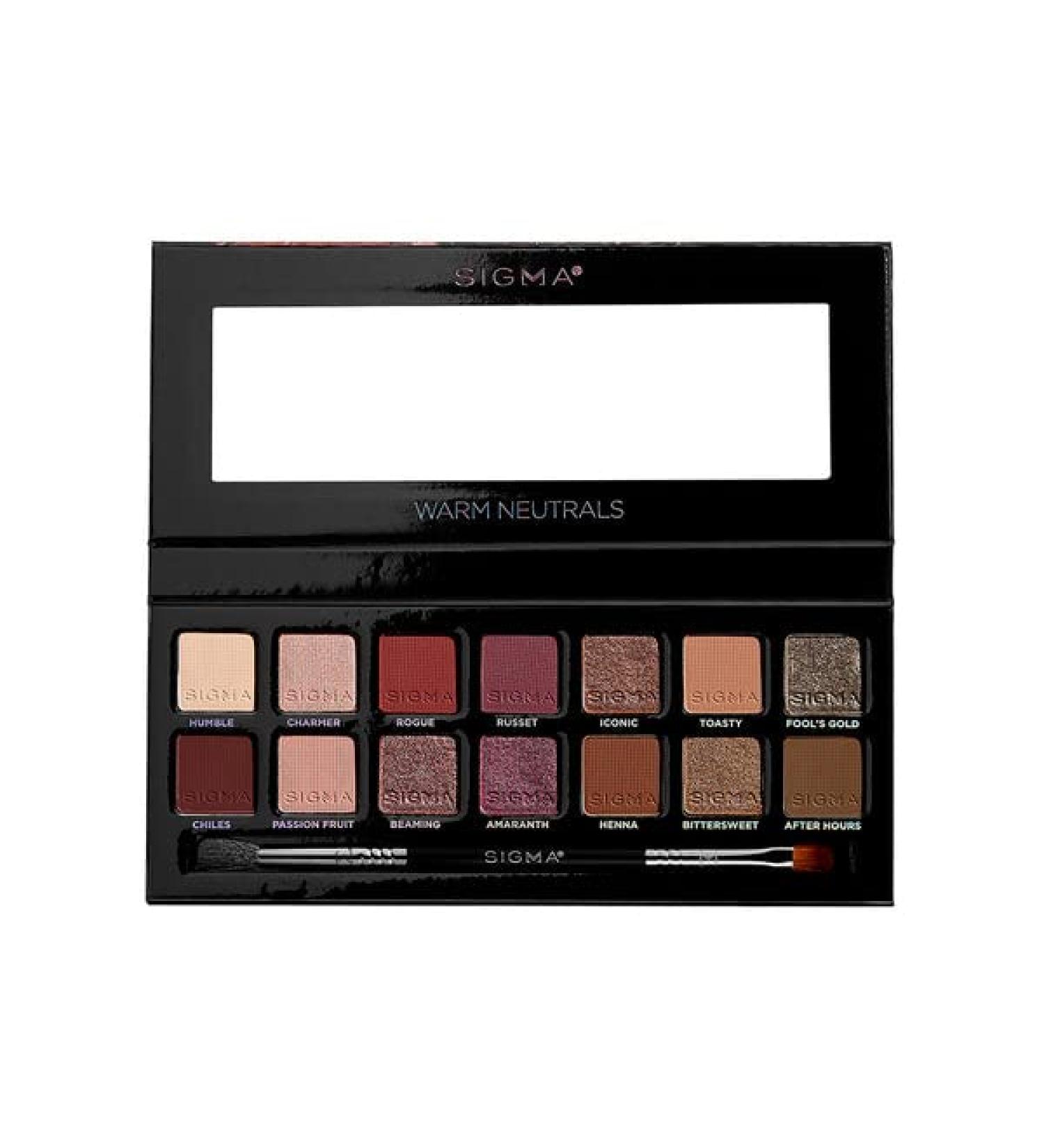Sigma Beauty Warm Neutrals Eyeshadow Palette - 14 Matte, Shimmer, and Metallic Shades - Vegan & Clean Beauty EP022 - Buy Online on GoSupps.com