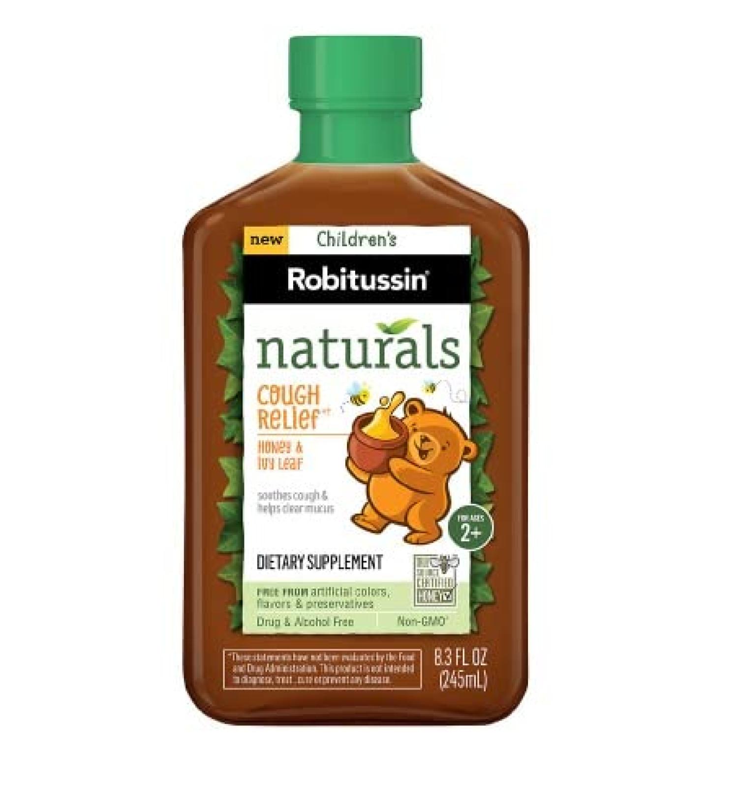Childrens Robitussin Naturals Cough Relief Honey & Ivy Leaf Syrup 8.3 oz Honey Ivy Leaf 8.3 Fl Oz (Pack of 1)