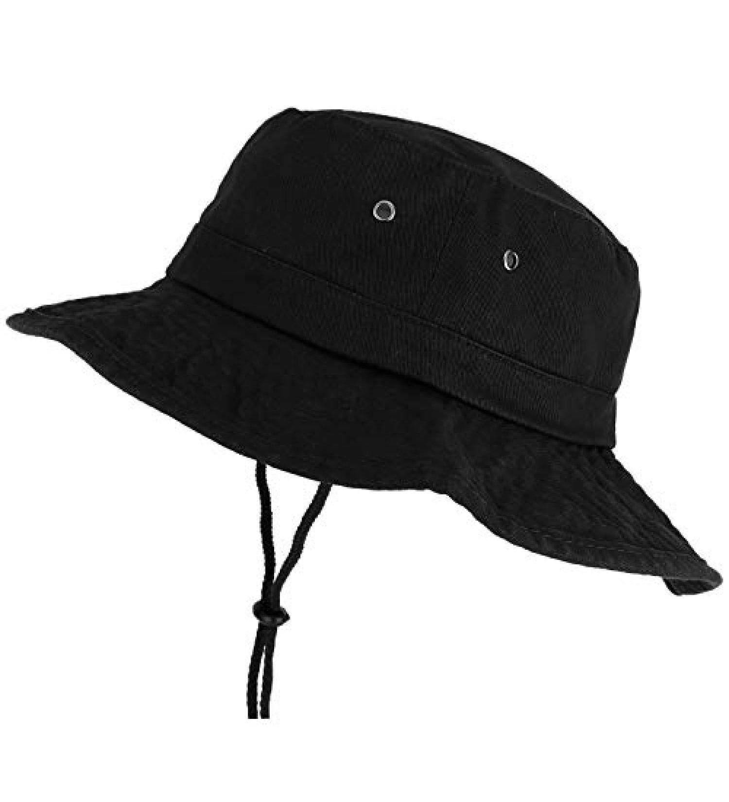XXL Oversize 100% Cotton Outdoor Boonie Hat - Black | Trendy Apparel Shop - Buy Online on GoSupps.com
