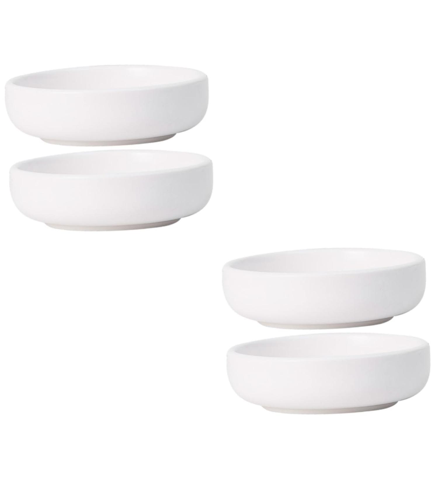 MAGICLULU 4 Pcs Sauce Dish Vinegar Dish Olive Oil Dipping Dishes Appetizer Dishes Japanese Soy Sauce Dishes Small Ceramic Bowls Sauce Serving Dipping Bowls Fries Cooking Ceramics re-usable 9X9X2.5CMx2pcs Whitex2pcs - Buy Online on GoSupps.com