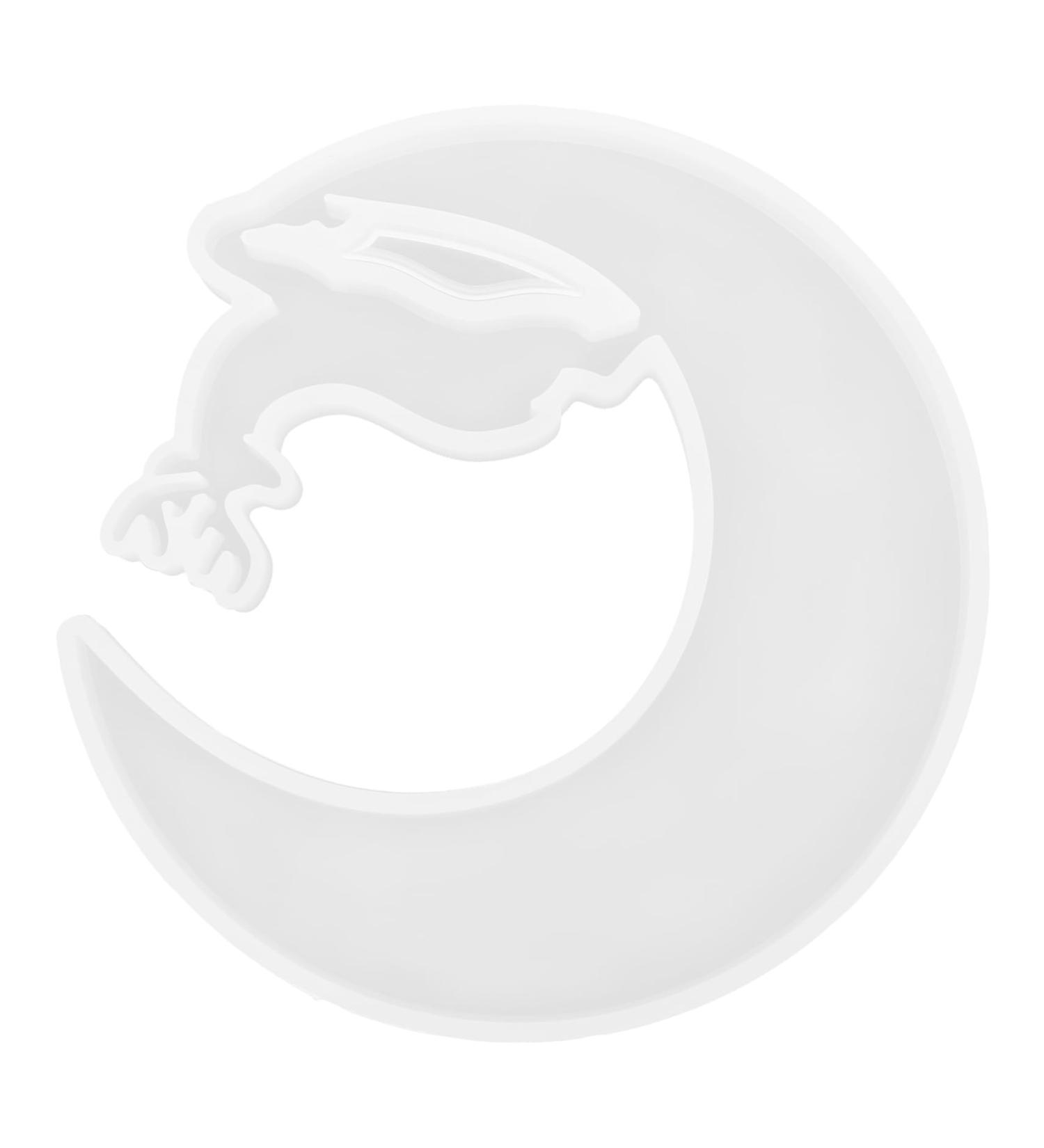 STOBOK Silicone Mold Tool Tray Jewelry Tray Resin Casting Molds Silica Moon Shaped Mold Supplies Self Made White 13.5X12CM - Buy Online on GoSupps.com