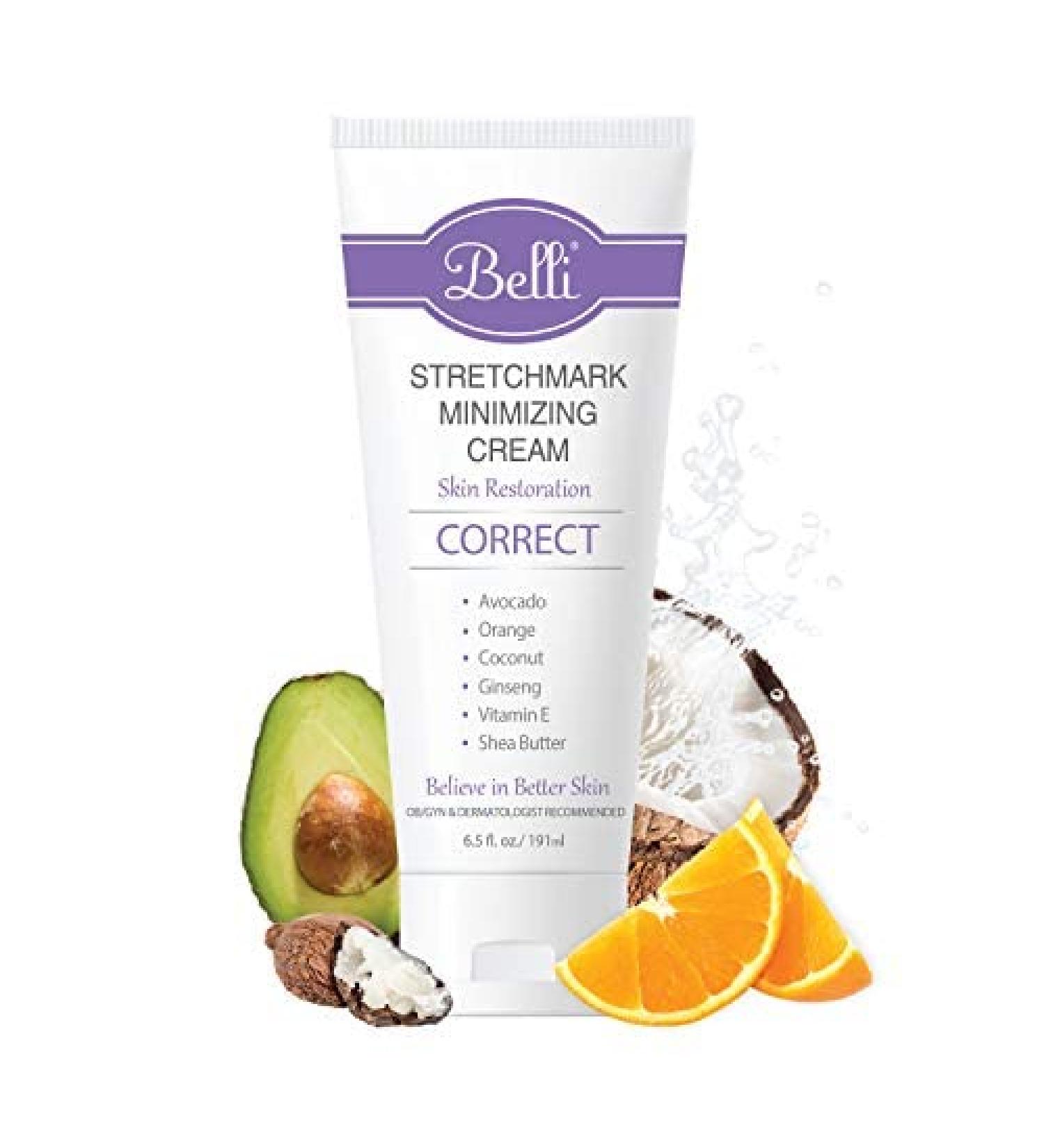 Belli Skincare Stretchmark Minimizing Cream 6.5 oz - Reduce Stretch Marks & Improve Skin Elasticity - Buy Online on GoSupps.com
