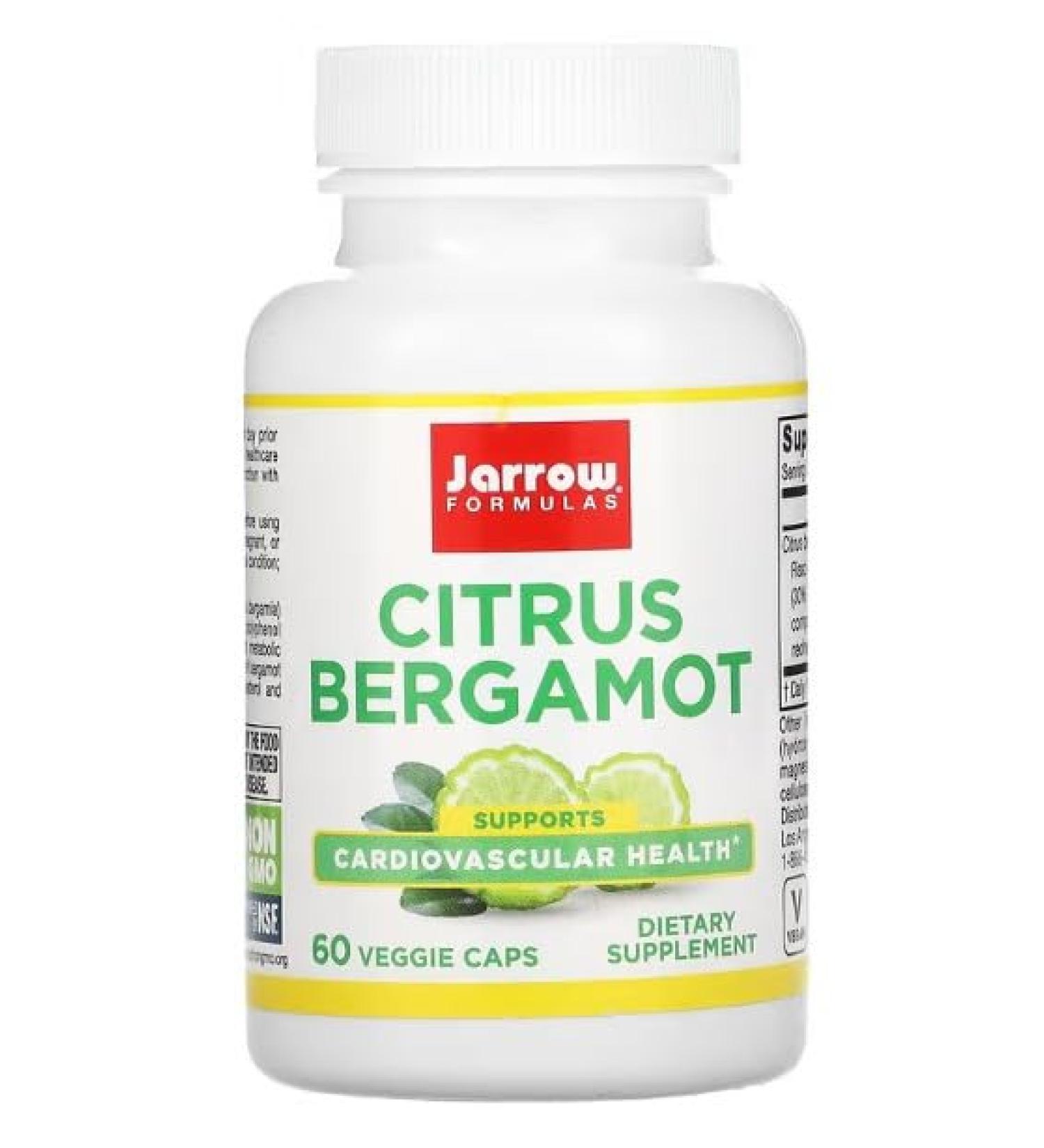 Jarrow Citrus Bergamot 500mg - 60 vcaps - Cardiovascular Support & Natural Antioxidant - High Quality Food Supplement - Buy Online on GoSupps.com