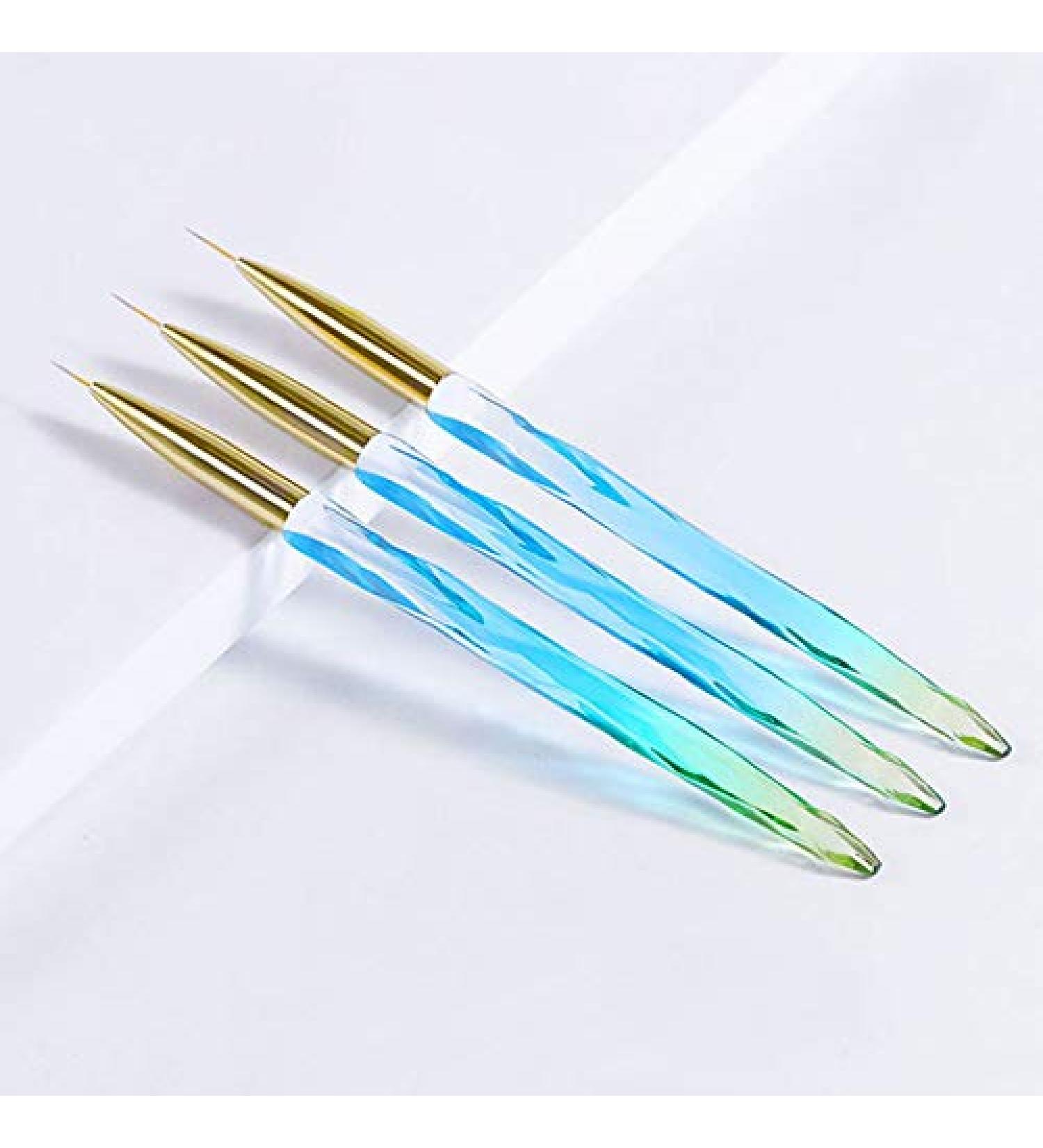 3-Piece Nail Art Pen Set | DIY Acrylic & UV Gel Polishing Tools | Manicure Brush & Line Pencils | Perfect for Creative Nail Designs - Buy Online on GoSupps.com