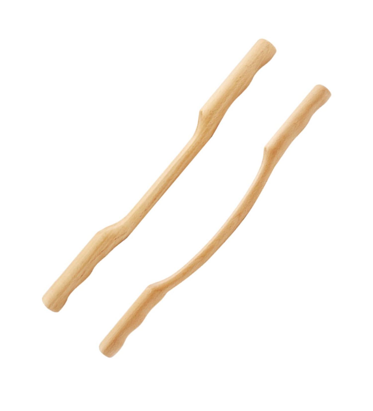 Gleavi Wooden Foot Massage Roller Set Neck & Back Massage Stick Bamboo Meridian 52x2.5cm | International Shipping Available - Buy Online on GoSupps.com