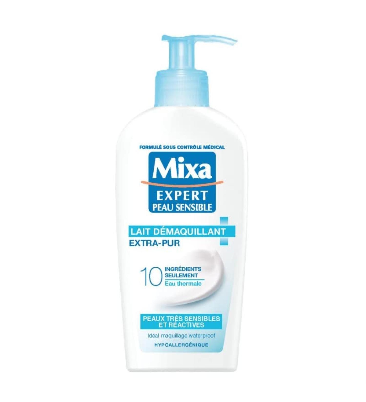 Mixa - Lait D maquillant pour Peaux Tr s S ches et R actives - Hydratation Intense - 200ml - Lot De 3