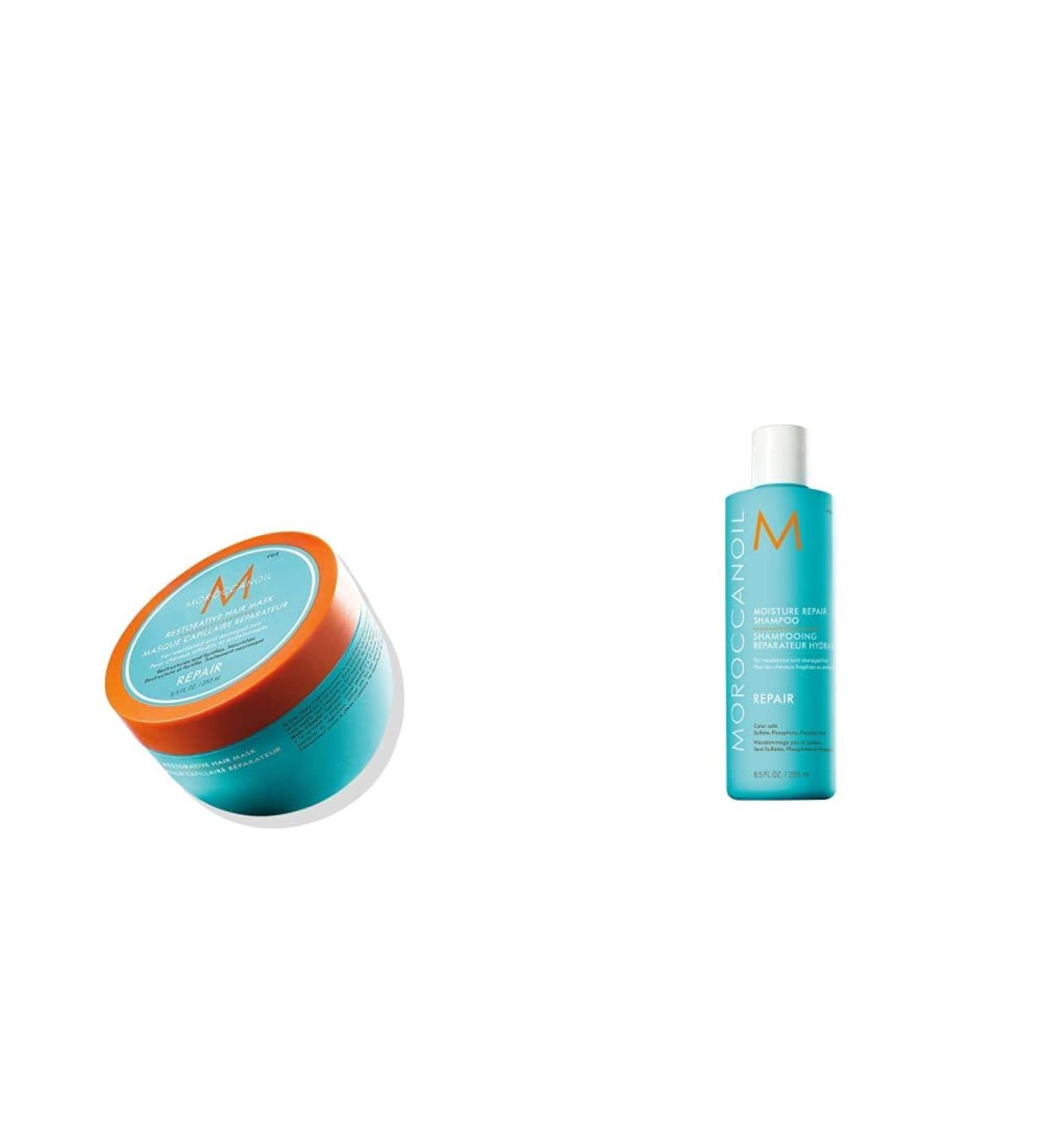 Moroccanoil Strengthening Hair Mask 250 ml & Regenerating Shampoo Bundle - International Shipping Available - Buy Online on GoSupps.com