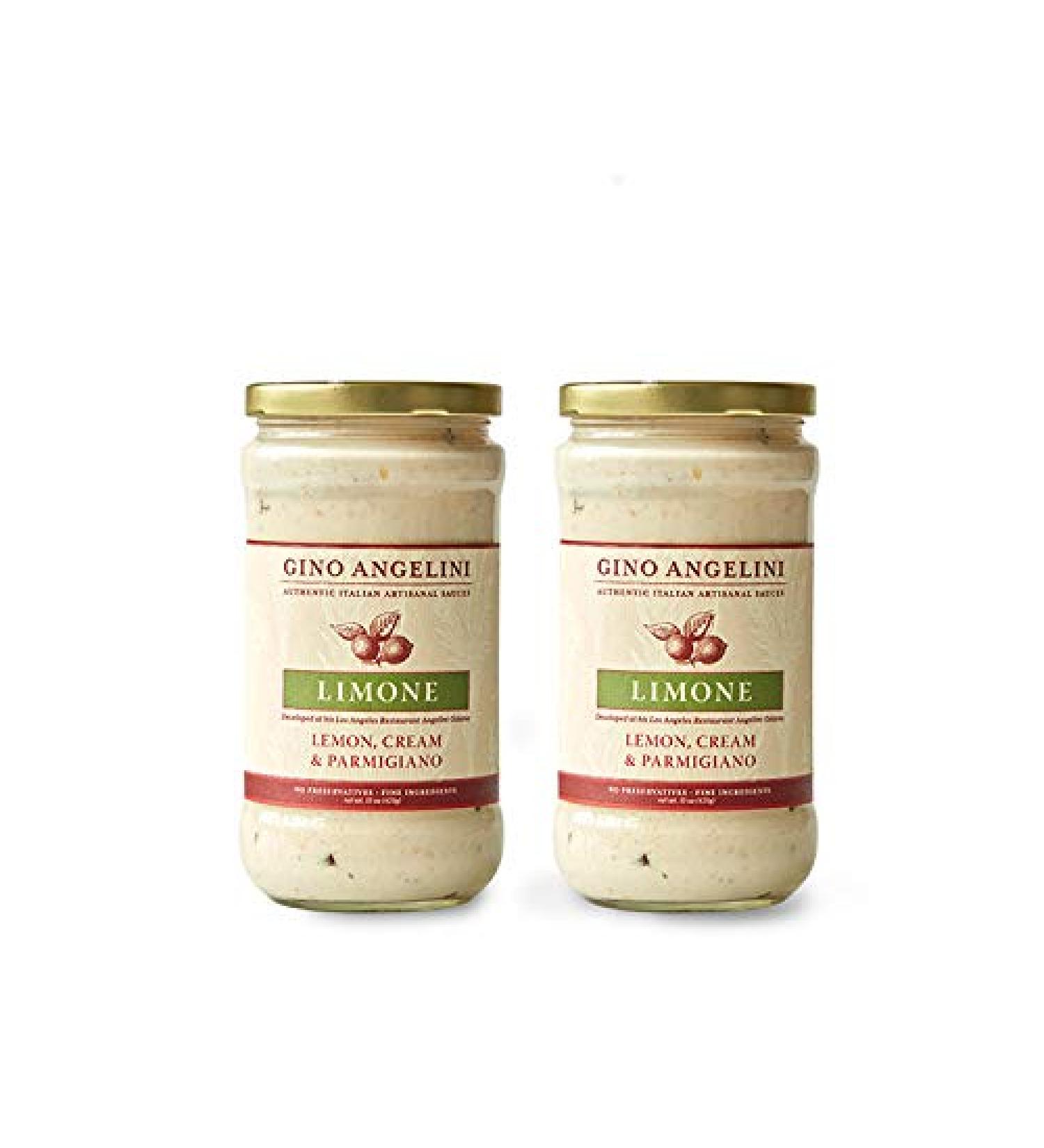 Gino Angelini Pasta Sauce - LIMONE Lemon Cream & Parmigiano 15oz Pack of 2 | Authentic Italian Flavor - Buy Online on GoSupps.com