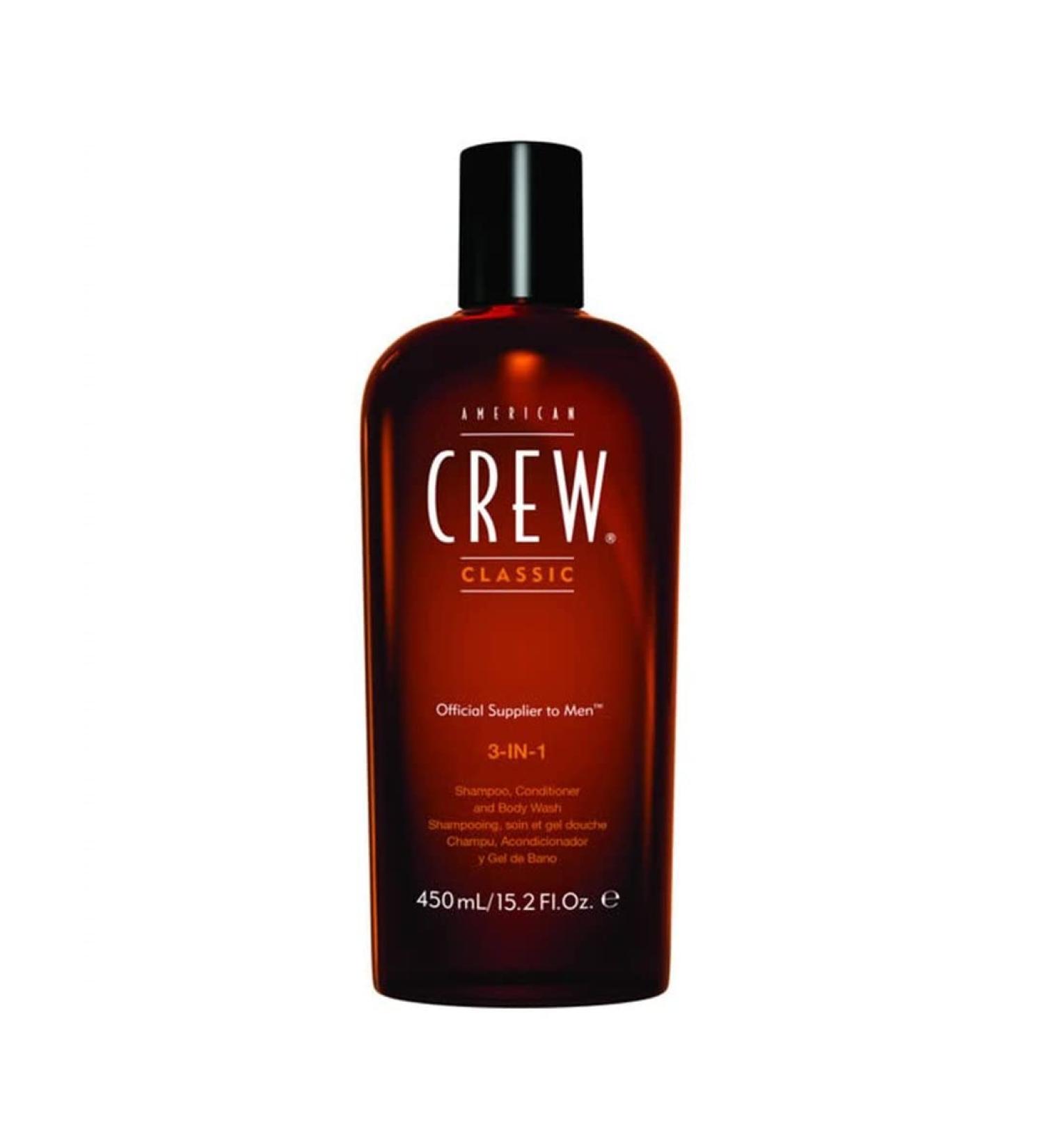 American Crew Classic 3-in-1 Shampoo Conditioner Body Wash 15.2oz - Buy Online on GoSupps.com