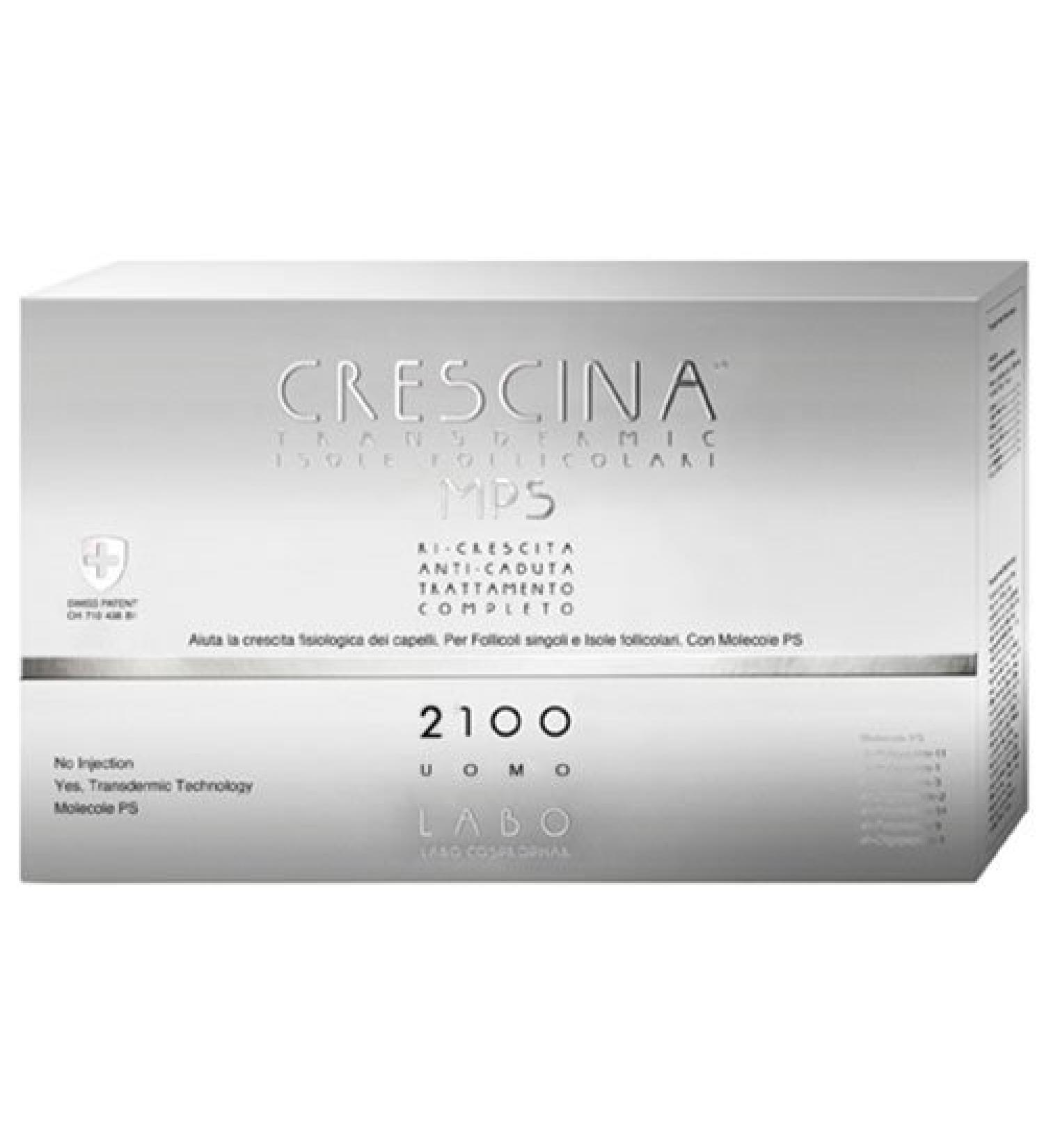 Labo Crescina Transfermic MPS island complete treatment for growth and anti-hair failure 2100 hair care for men 10 + 10 ampoules
