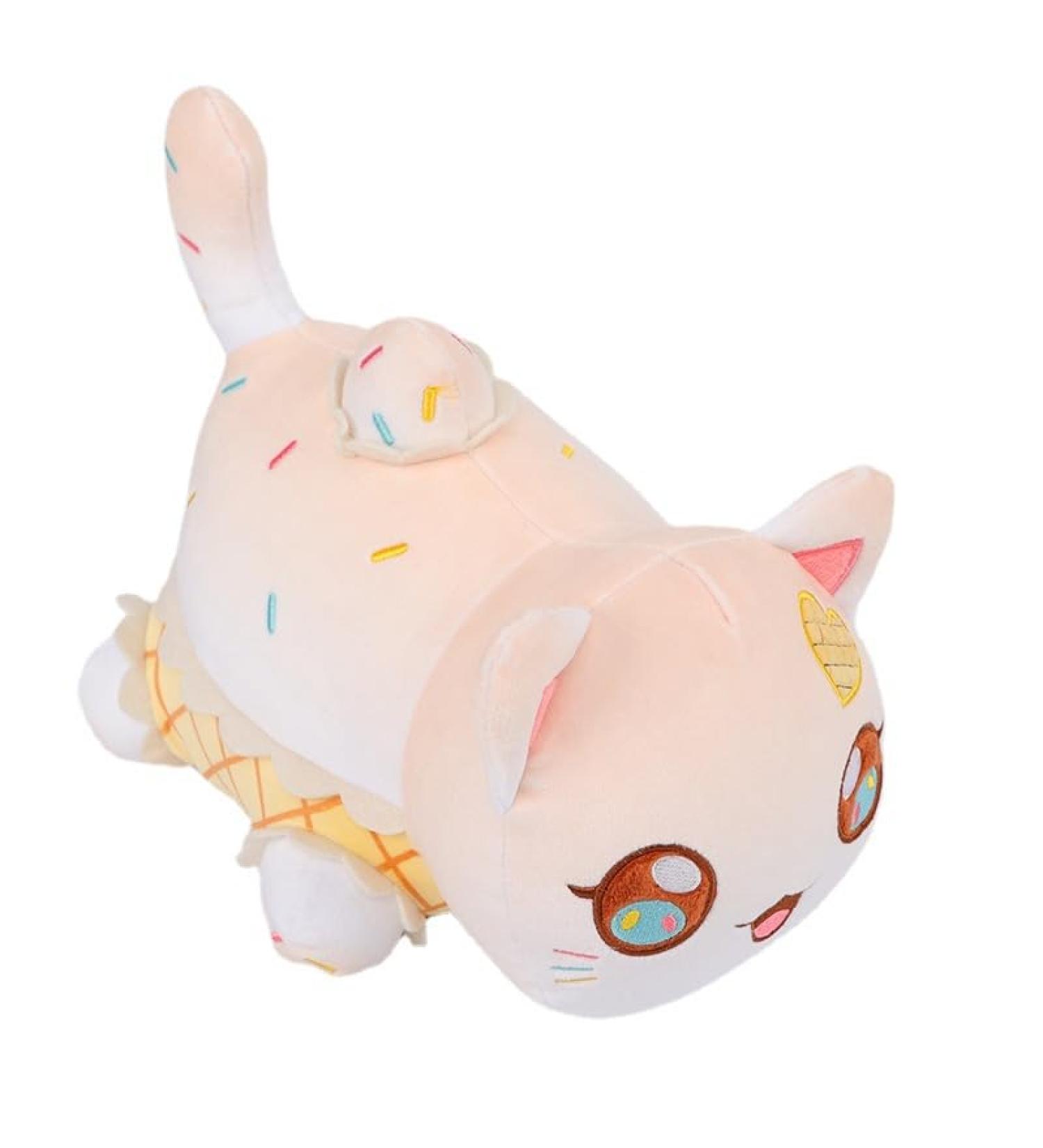 Laibuy Cat Stuffed Animal Toy | Soft Cat Cushion Plush Pillow for Kids | Funny Pussy Plushie Gift | Orange Kitten Stuffed Toy - Buy Online on GoSupps.com