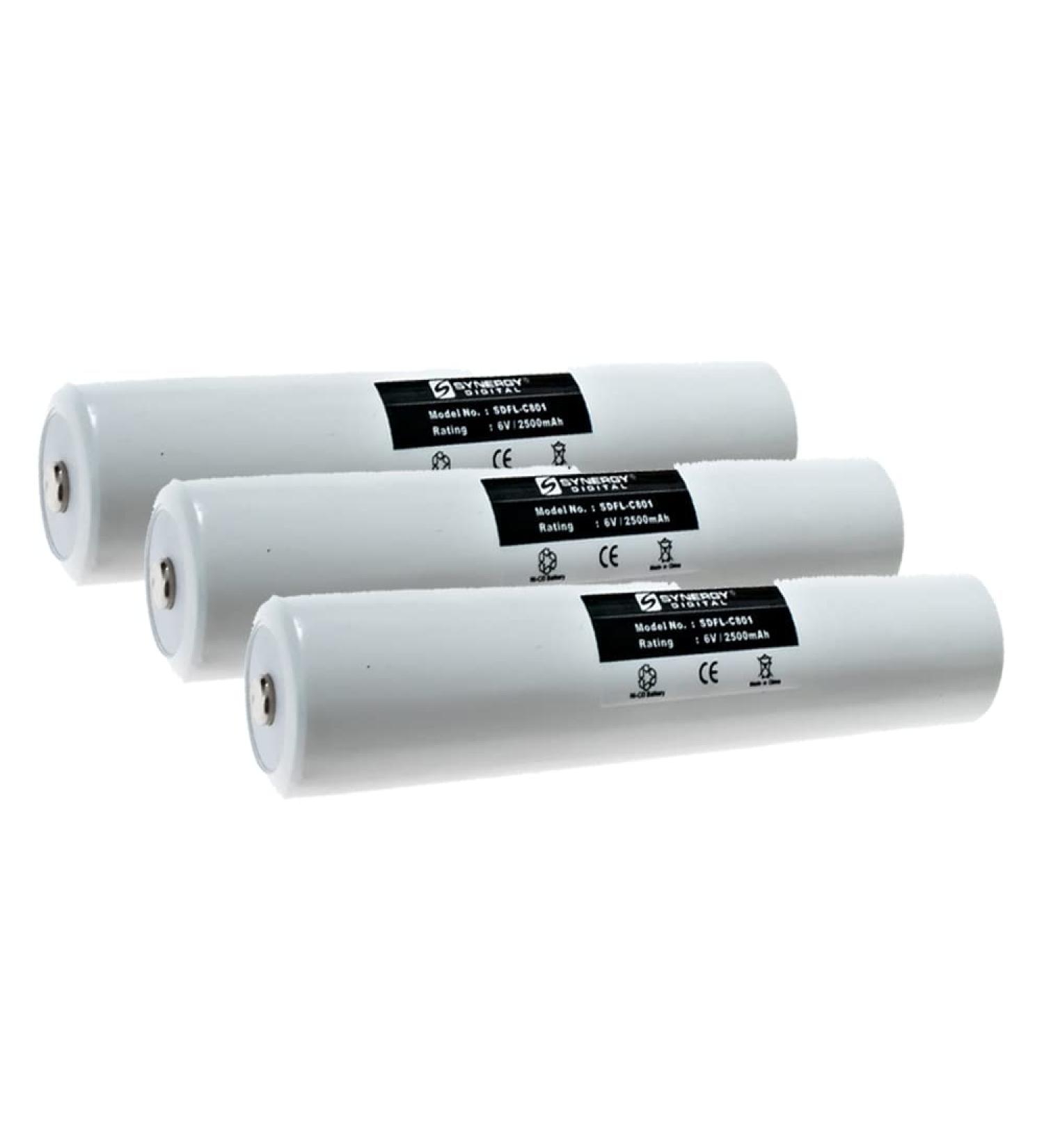 Buy Synergy Digital Flashlight Batteries for Streamlight SL20X - 6V 2500 mAh Ni-CD Ultra High Capacity Combo Pack (3 x SDFL-C801) - Fast International Shipping - Buy Online on GoSupps.com