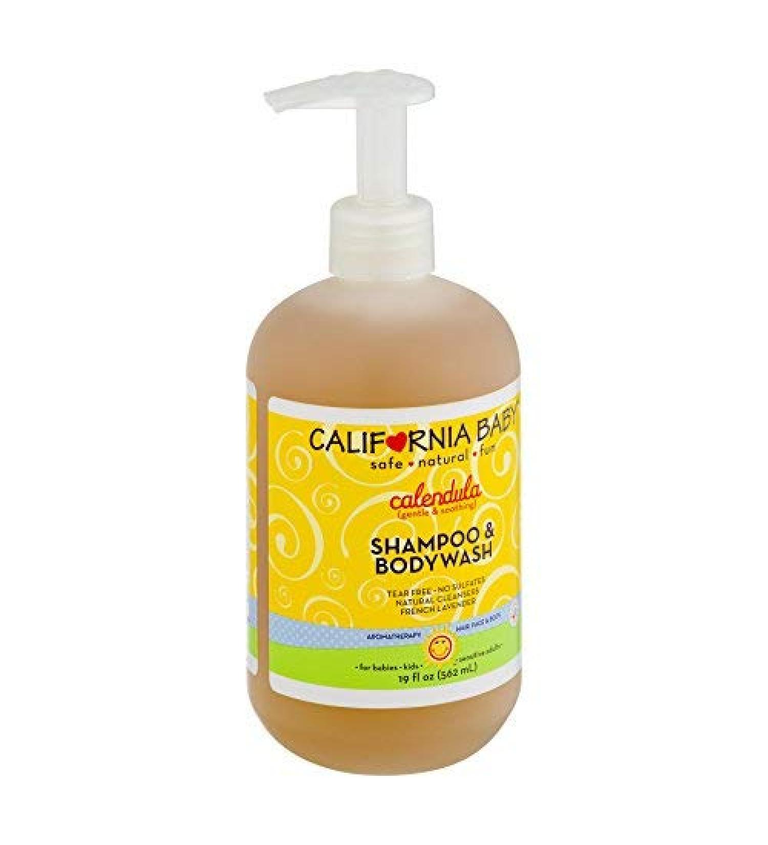 California Baby Calendula Shampoo & Body Wash for Dry, Sensitive Skin - USDA Certified, 100% Plant-Based Baby Soap - 19 oz - Buy Online on GoSupps.com