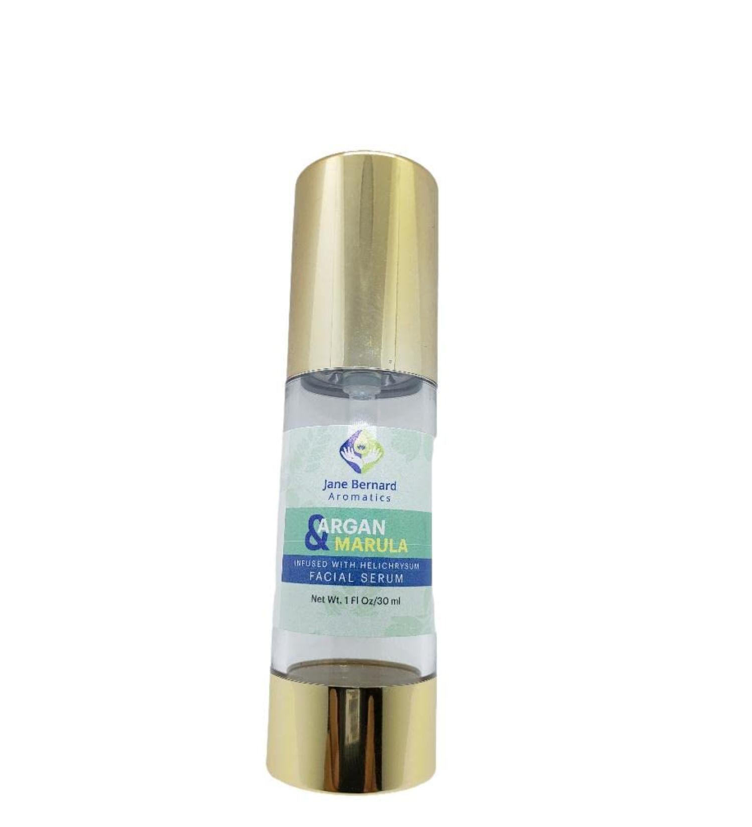Jane Bernard Pure Synergy Blend of Argan and Marula Cold pressed Oils - Infused with Helichrysum Oil - Powerful Antioxidant effective non-comedogenic Anti-Aging Facial Serum_Moisturizer 1 fl oz - Buy Online on GoSupps.com