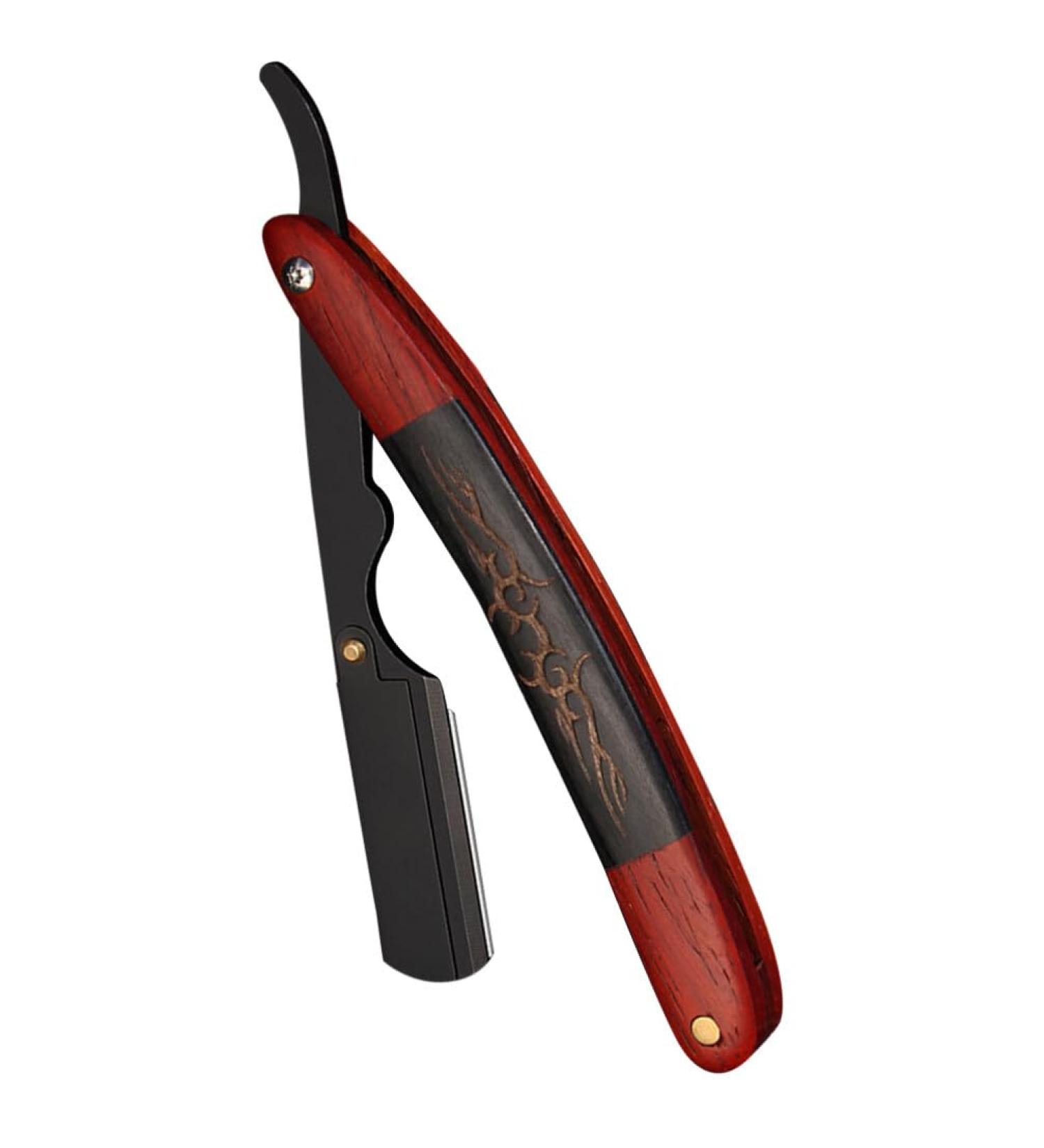 Premium Stainless Steel Men's Razor with Ebony Holder | Minkissy Shaving Accessories - Buy Online on GoSupps.com