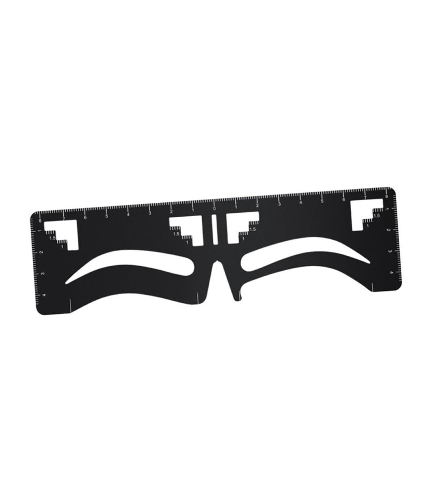 Angoily Eyebrow Design Eyebrow Card Ruler Tool Template Metal Eyebrow Ruler Positioning Ruler Make up - Buy Online on GoSupps.com