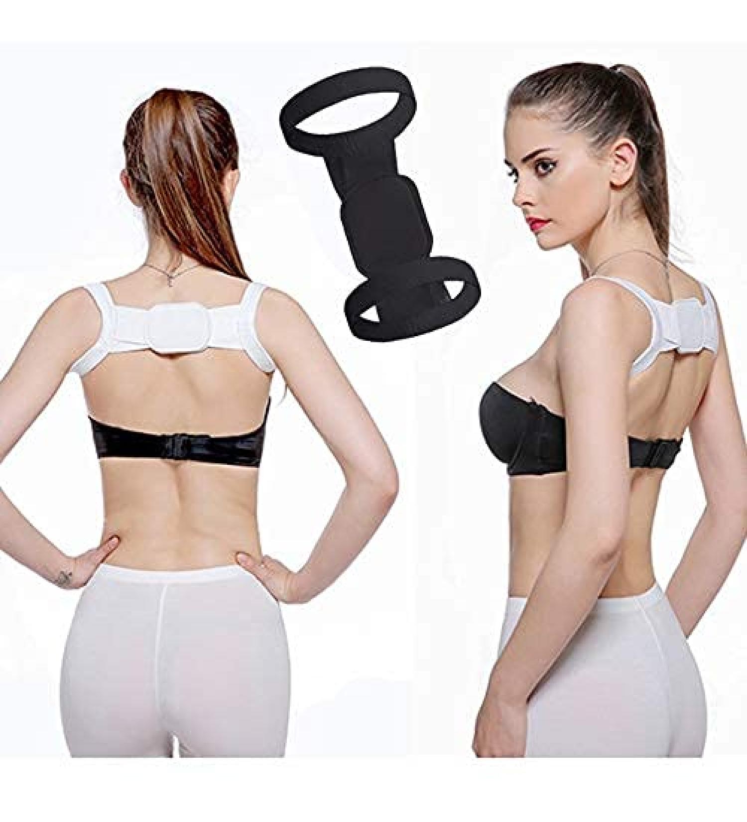 Posture Corrector Adjustable Clavicle Men Woemen Upper Back Brace Shoulder Lumbar Support Belt Corset (Black L) Better life Slimming Black M - Buy Online on GoSupps.com