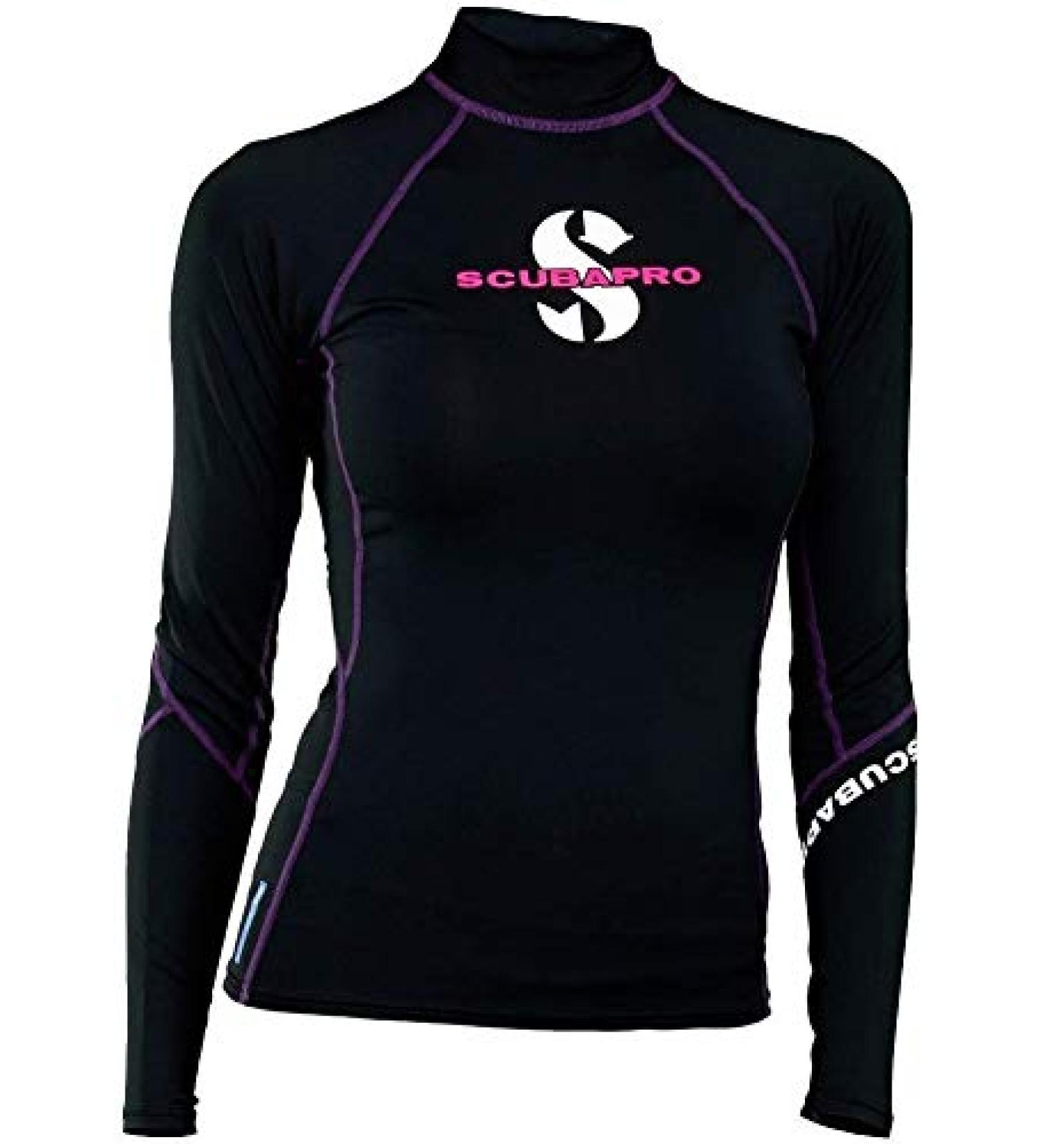 Scubapro T-Flex Womens Long Sleeve Rash Guard (UPF80) Onyx Small