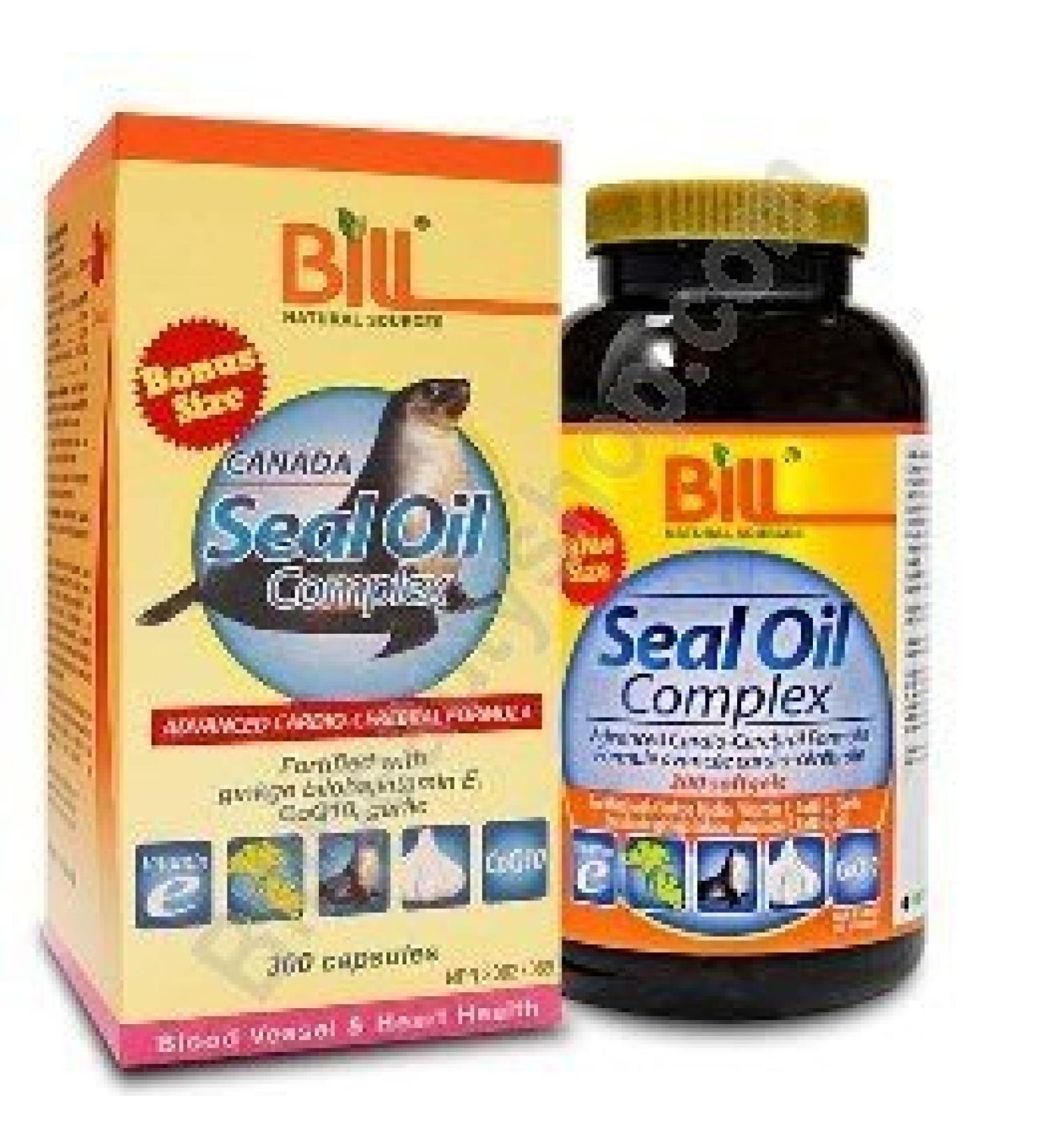 Bill Beauty Seal Oil Complex Omega-3 ( with Ginkgo Biloba Vitamin E CoQ10 Garlic) 300 softgels - Buy Online on GoSupps.com