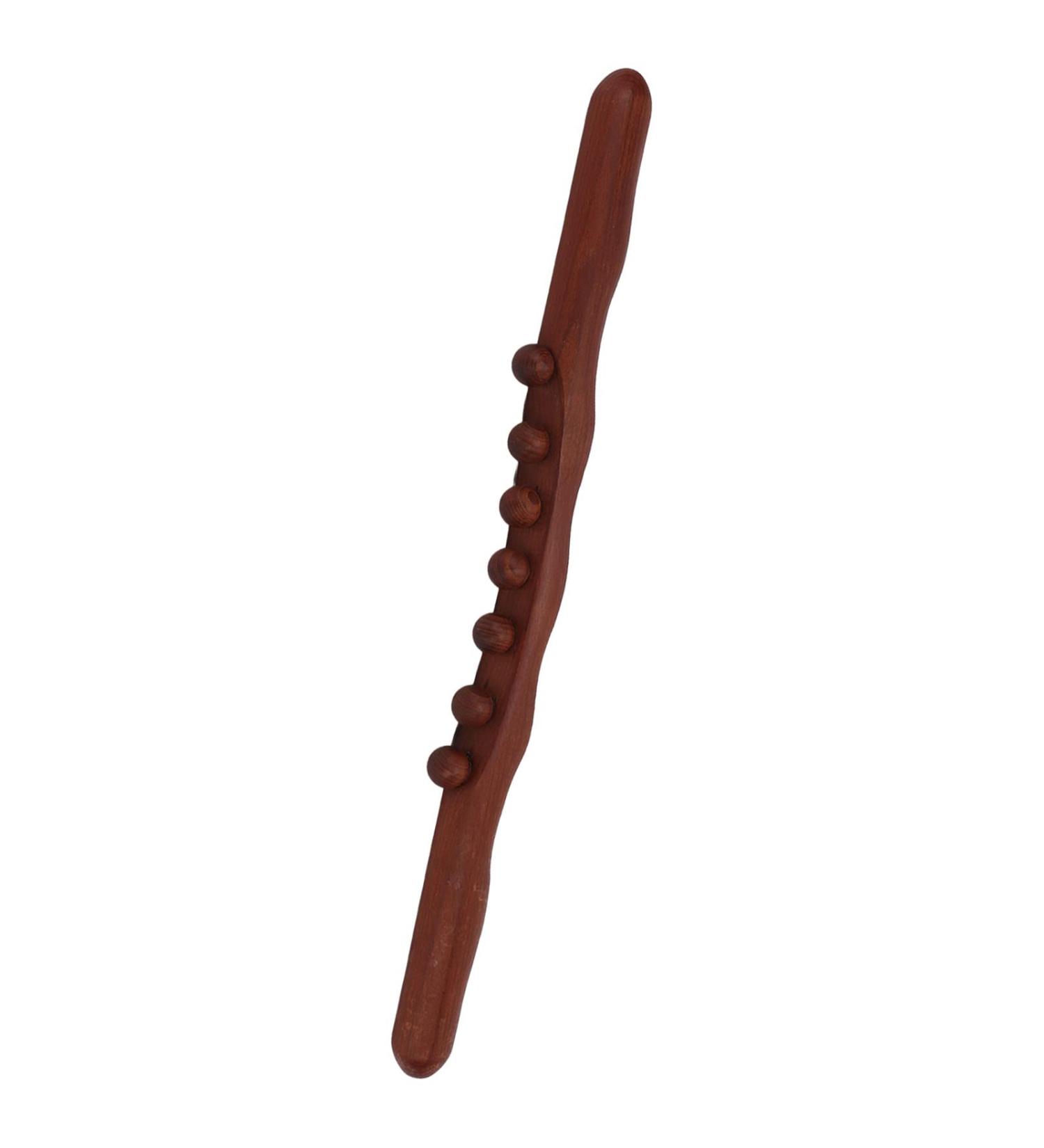 Wooden Anti-Cellulite Massage Device | Lymphatic Drainage & Deep Tissue Roller | Full Body Meridian Stick for Neck Legs and Back - Buy Online on GoSupps.com