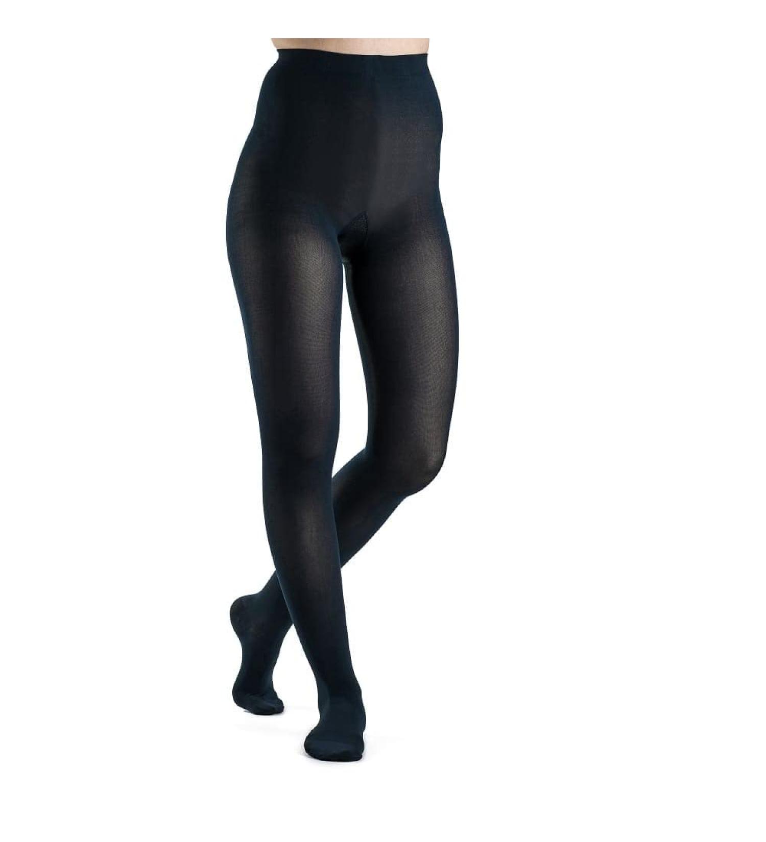 SIGVARIS Women's Soft Opaque 840 Closed Toe Pantyhose 20-30mmHg - Medium Short - Midnight Blue | International Shipping Available - Buy Online on GoSupps.com
