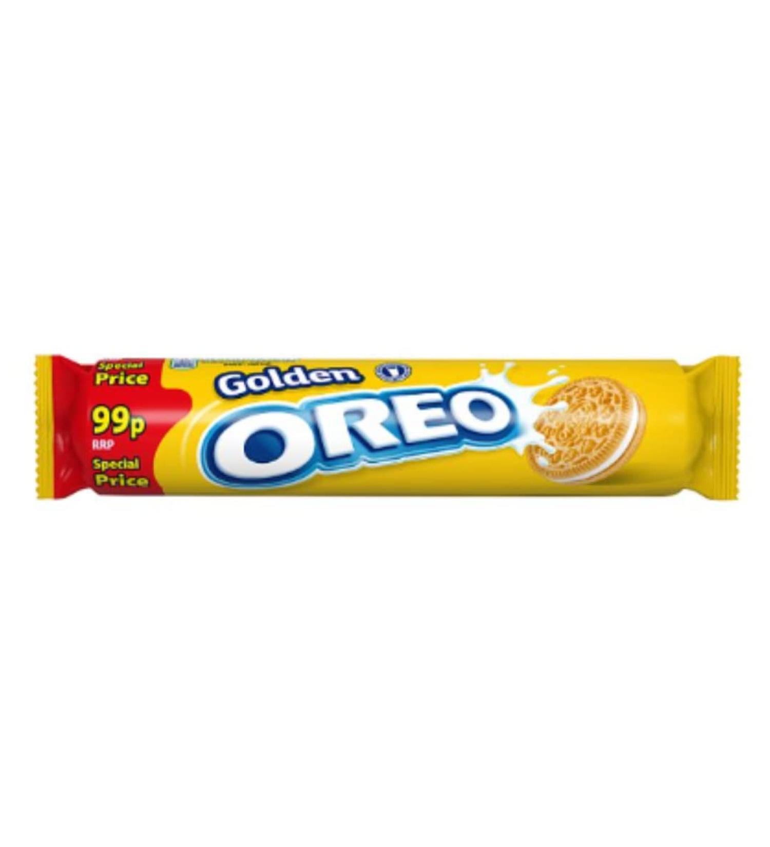 Oreo Golden Sandwich Biscuits 154g x Case of 16