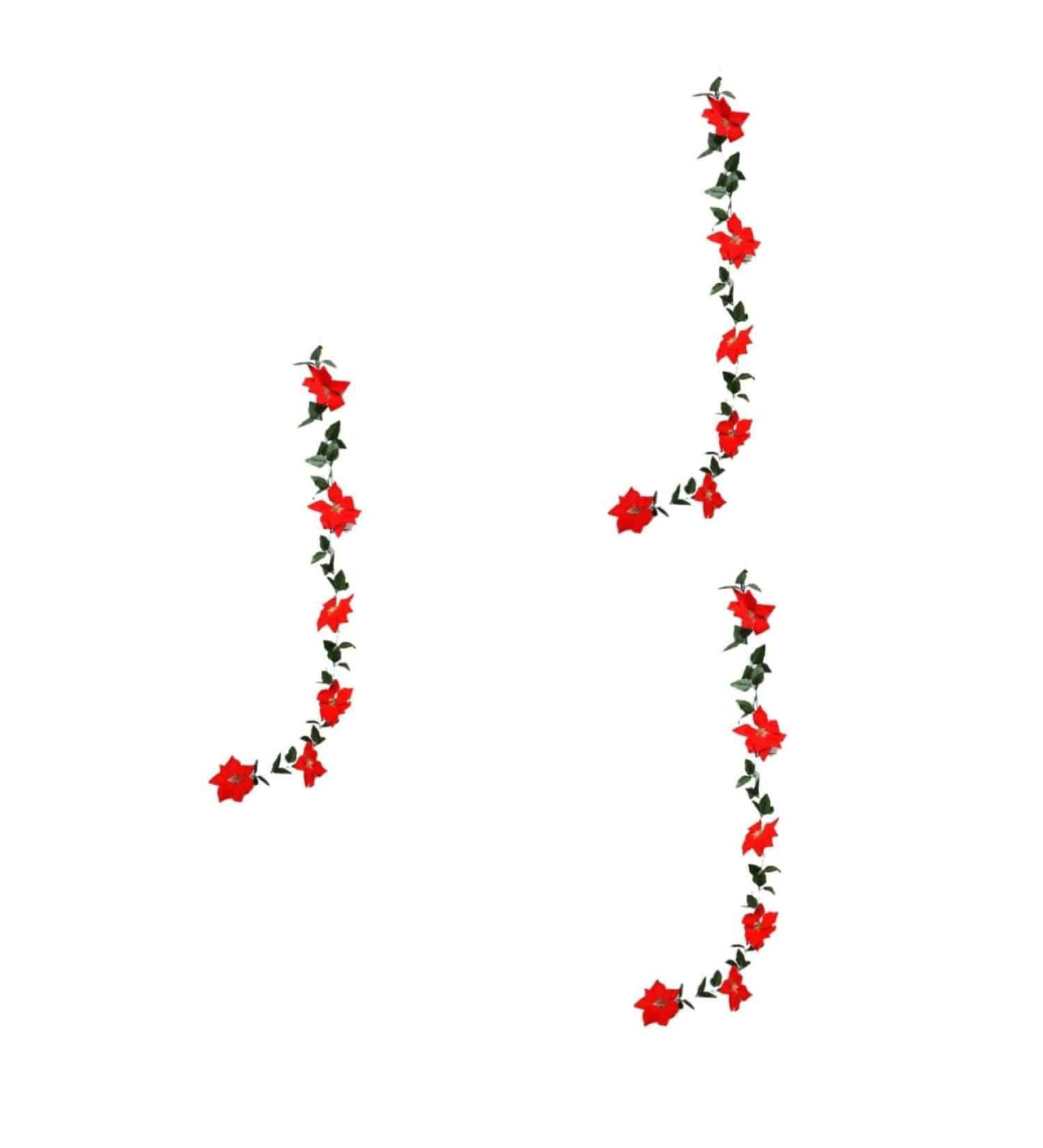 Zerodeko 3pcs String Artificial Flower Garland Decorated Garland Christmas Flower Garland Holiday Garland Office Decorations Christmas Garland Guirnaldas Para Ornament Window Flower Vine As Shownx3pcs mediumx3pcs - Buy Online on GoSupps.com