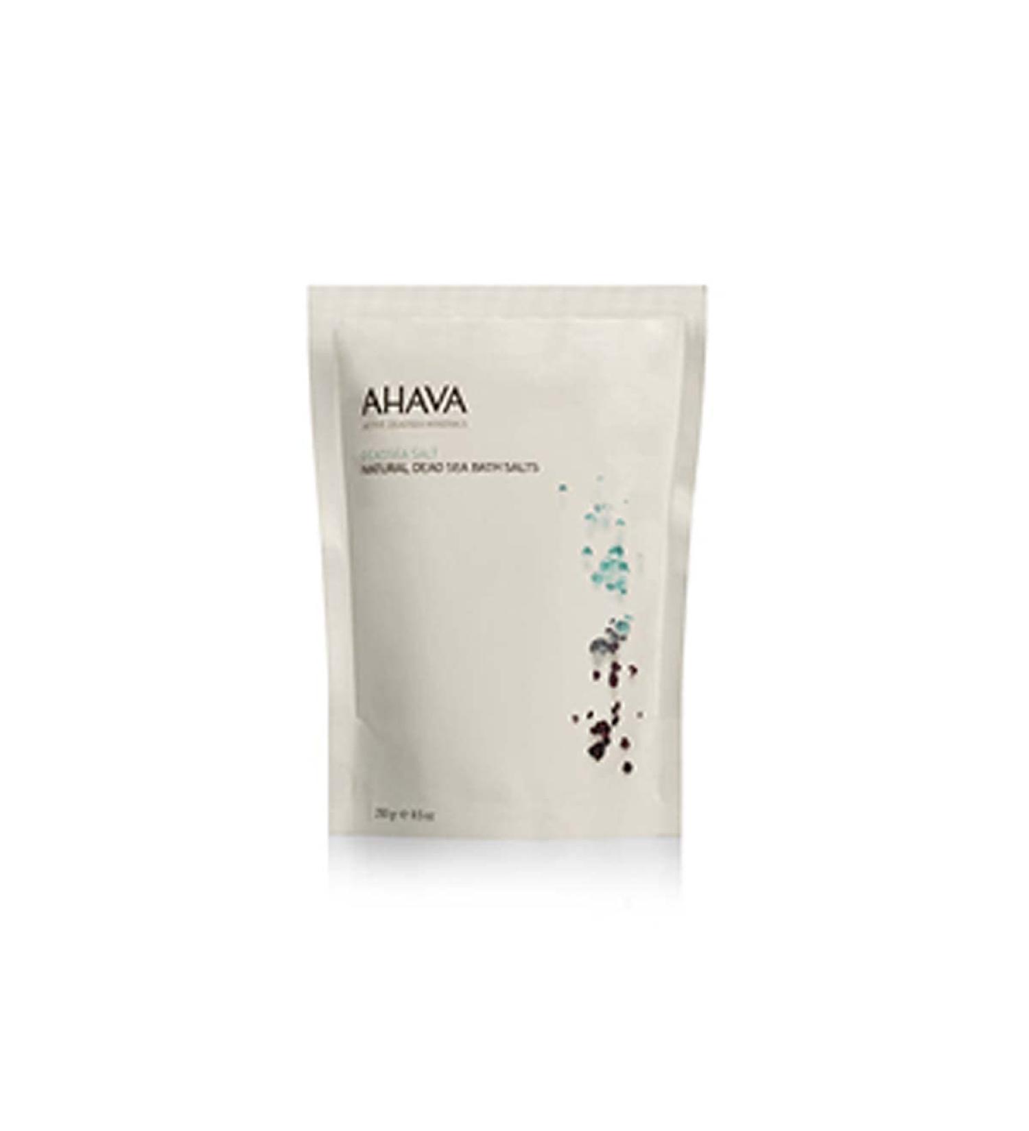 AHAVA Natural Dead Sea Bath Salt 8.5 oz - Pure Mineral Soak for Relaxation - Buy Online on GoSupps.com