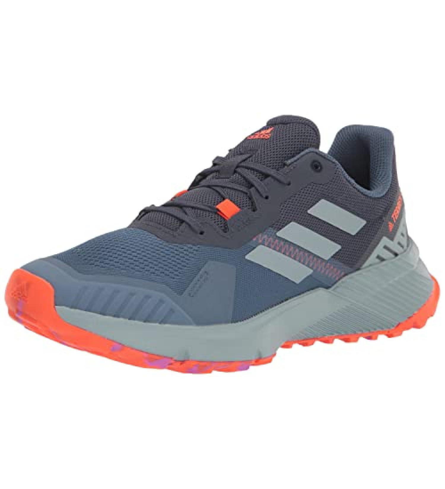 adidas Women's Terrex Soulstrides Trail Running Shoe 11 - Wonder Steel/Magic Grey/Impact Orange - Buy Online on GoSupps.com