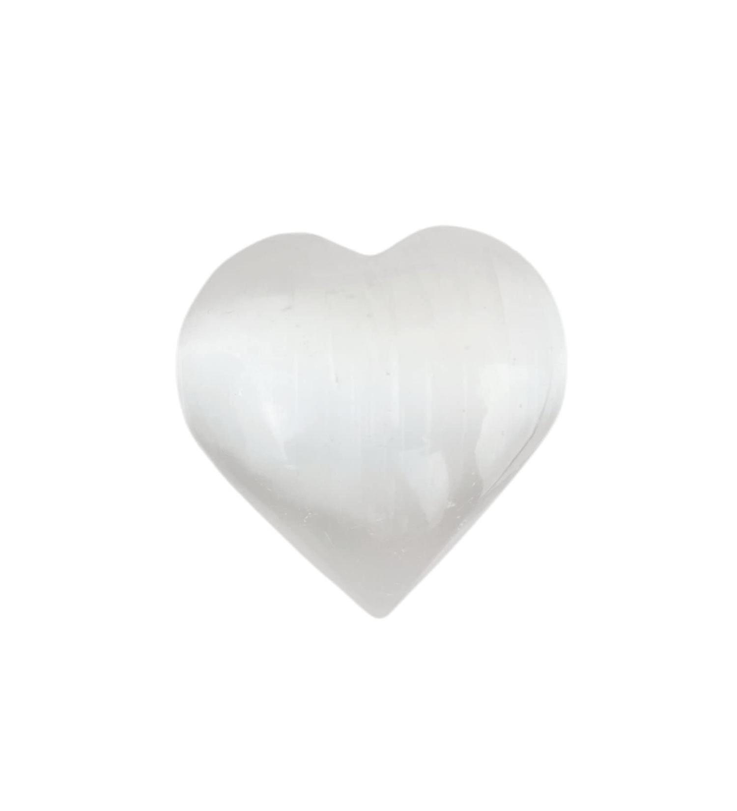 Buy 2.3 inches Hand Carved Heart-Shaped Selenite for Cleansing Decoration & Gifts | International Shipping - Buy Online on GoSupps.com