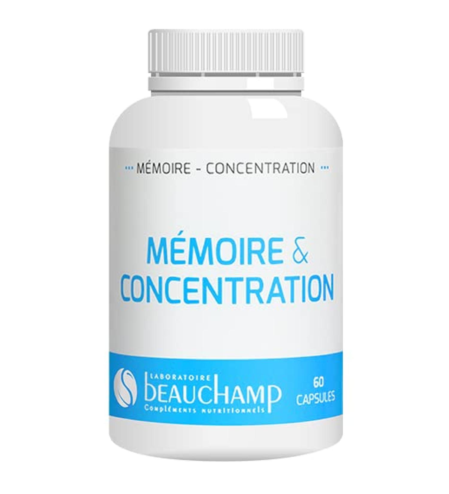 Laboratoire Beauchamp - MEMORY AND CONCENTRATION Dietary supplement - 60 capsules - Omega 3 rich oil - Good cognitive functions - Memory - Concentration - Developed in France - Buy Online on GoSupps.com