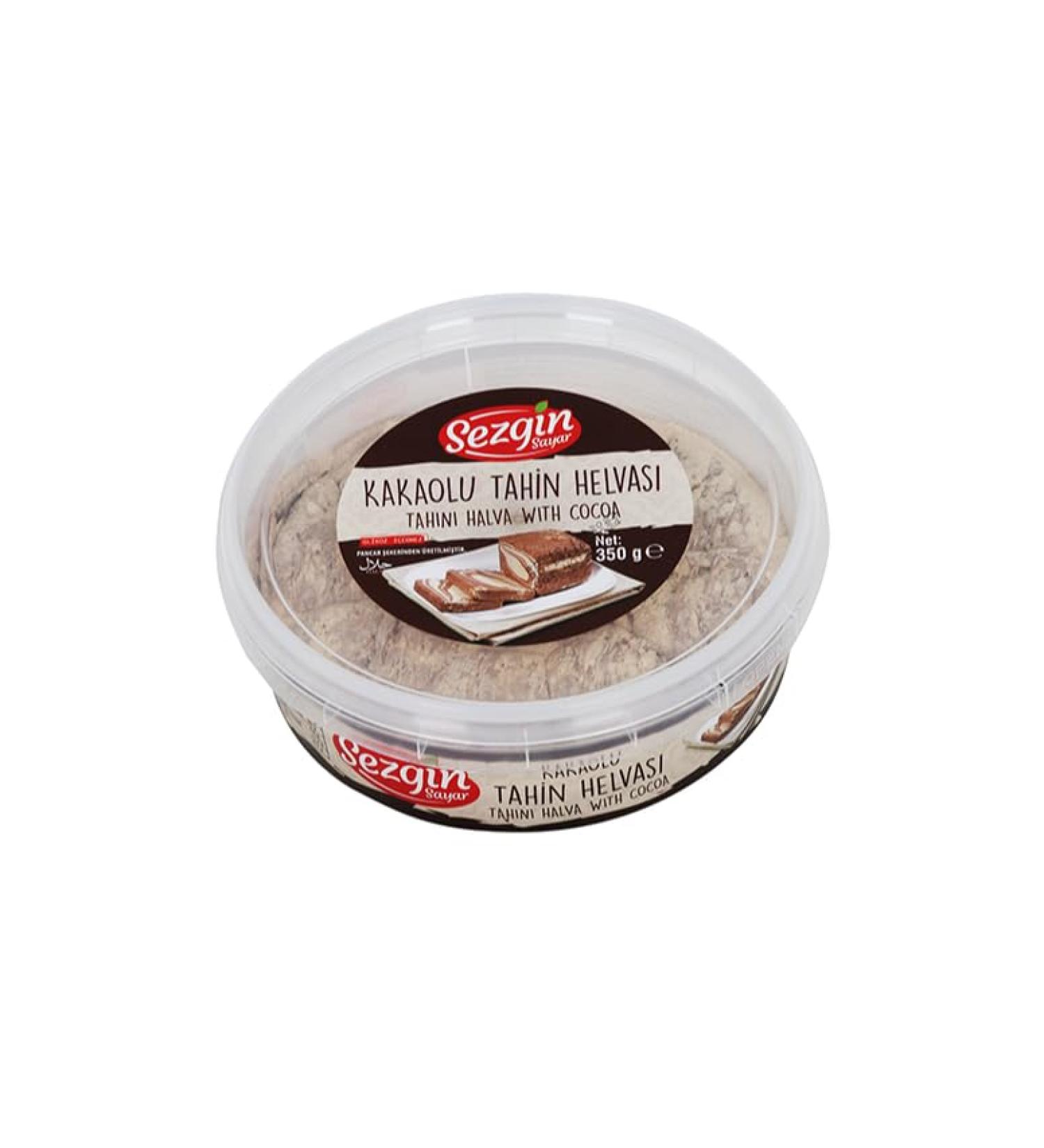 Premium Sesame Oil Halva with Cocoa 350G - Vegan Friendly Healthy Breakfast & Snack Energy Source Tahin Helvasi Kakao - Buy Online on GoSupps.com