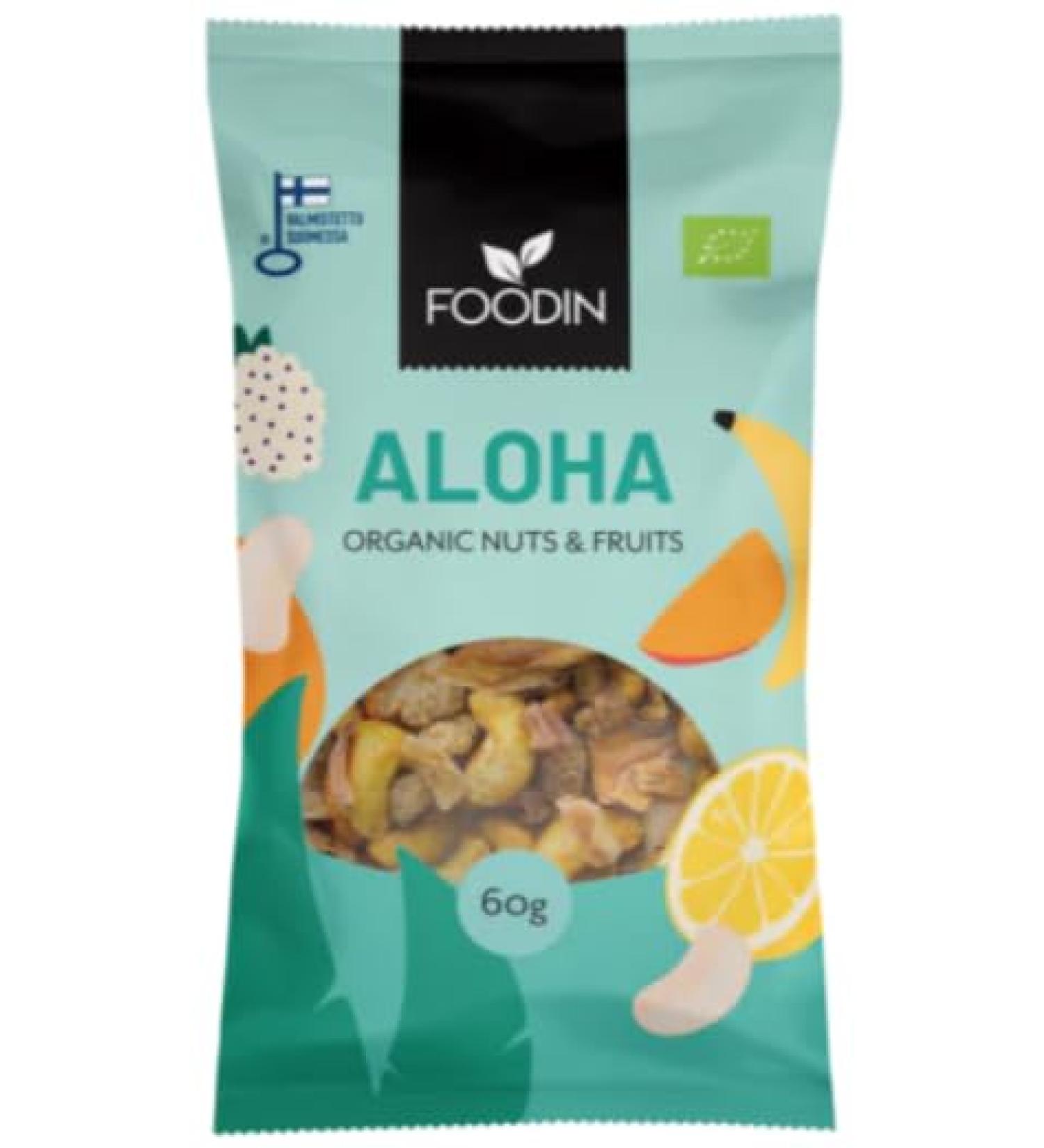 Foodin Nuts & Fruits Aloha Organic 60g Pack of 8 - Buy Online on GoSupps.com