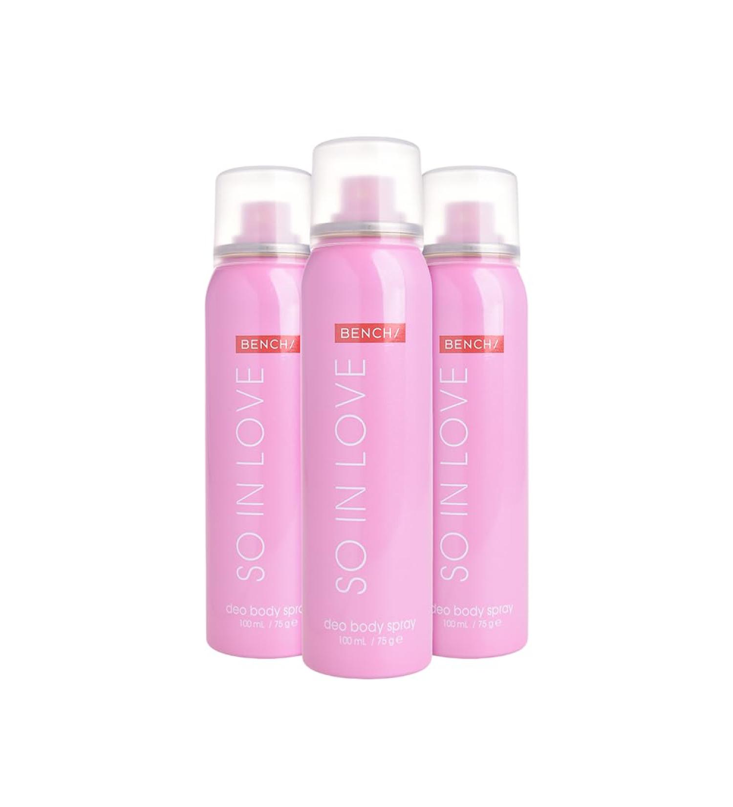 3 pcs Pink So In Love Deo Body Spray 100 ml