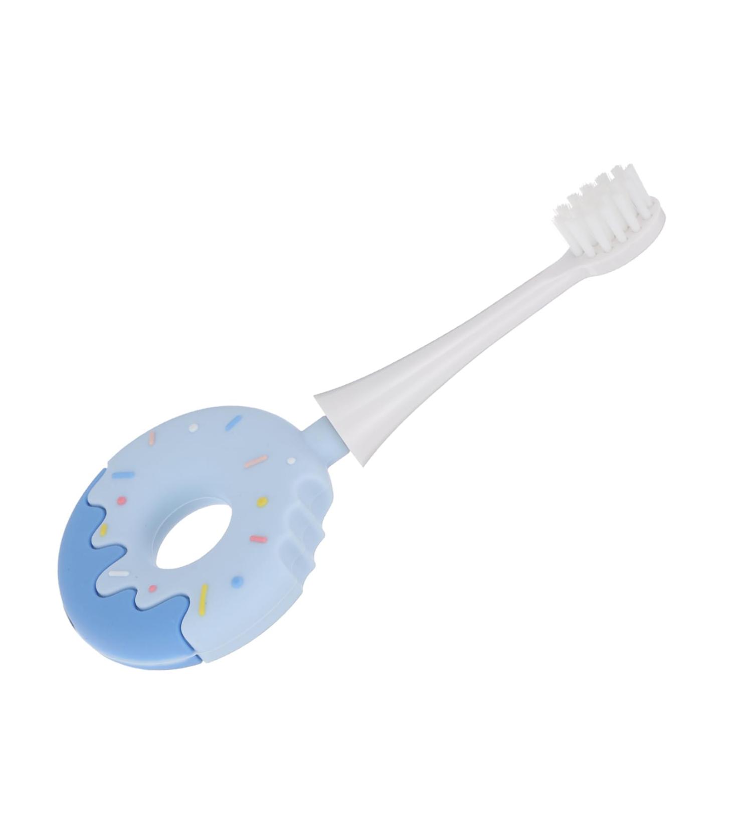 Minkissy Soft Fur Toddler Toothbrush - Blue Silicone Head - 1 Pack | Gentle Oral Care for Kids - Buy Online on GoSupps.com