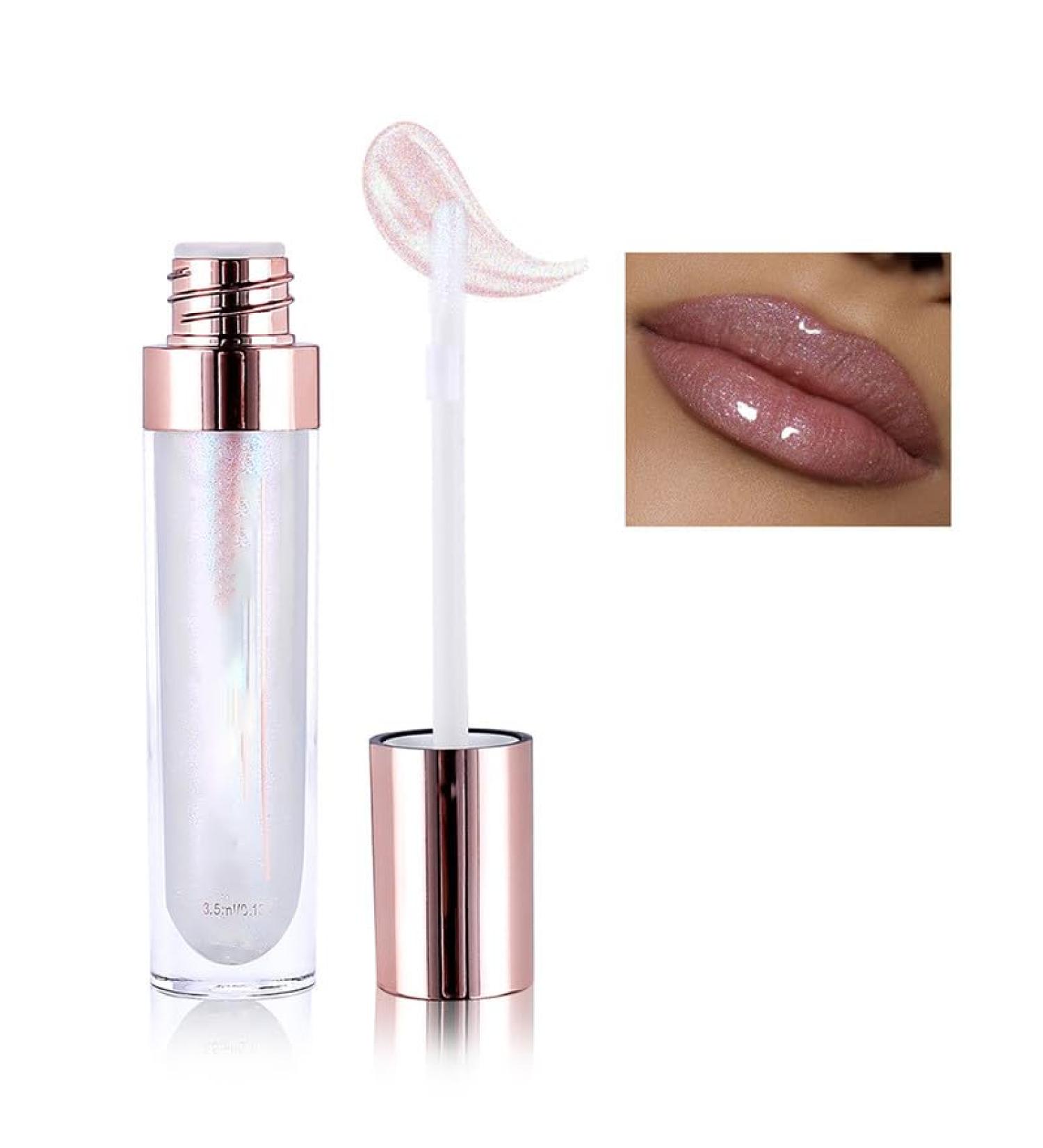 Glitter Lip Gloss | Shimmer Holographic & Sparkly Finish | Long Wear Waterproof 3D Lip Gloss | Buy Now - Buy Online on GoSupps.com