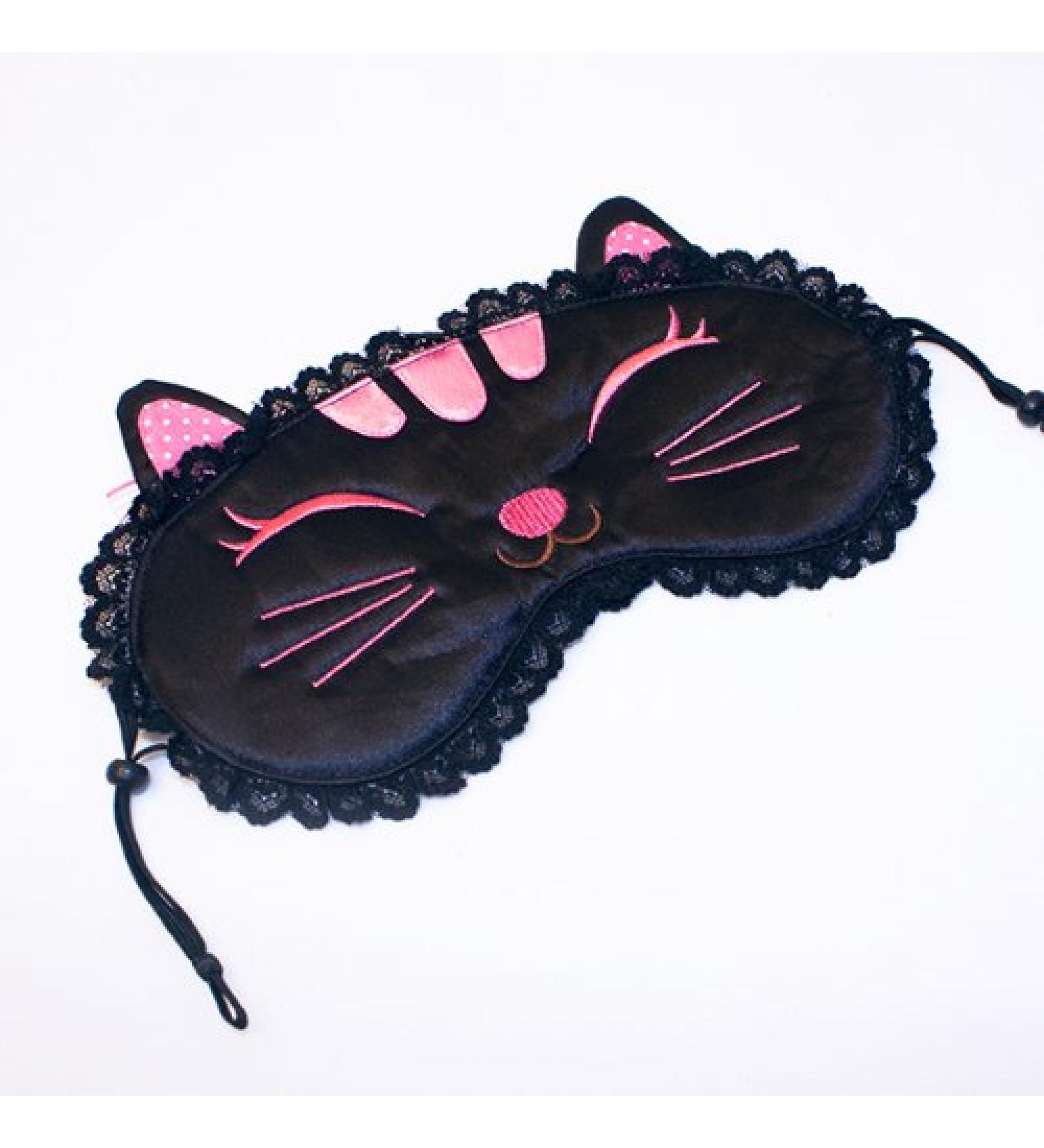 Black Temptation Embroidered Applique Eye Shade/Sleeping Mask Cover/Sleep Blinder (7.9 * 3.1)