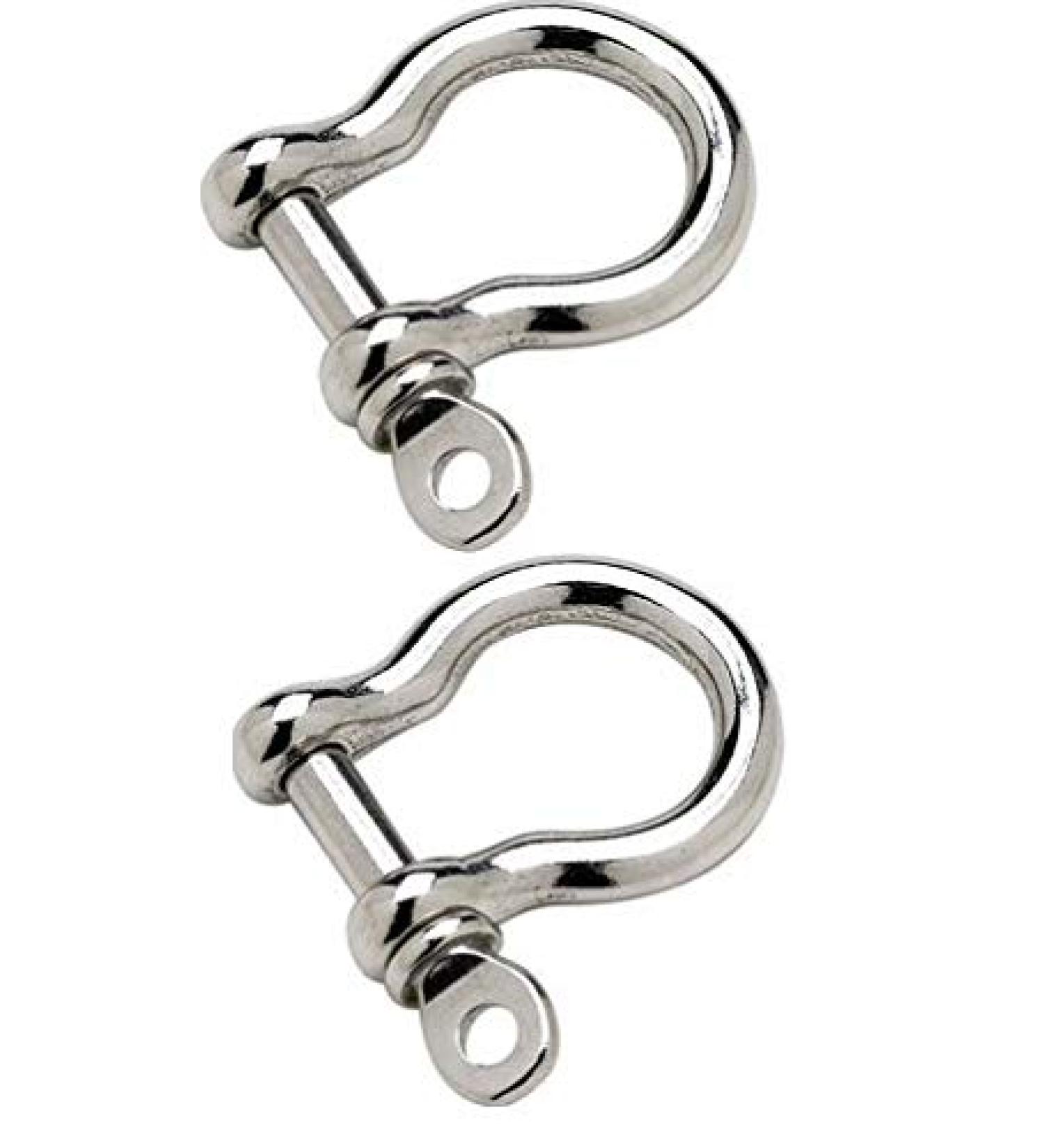 Two Marine Grade Stainless Steel Bow Shackles 1/8"