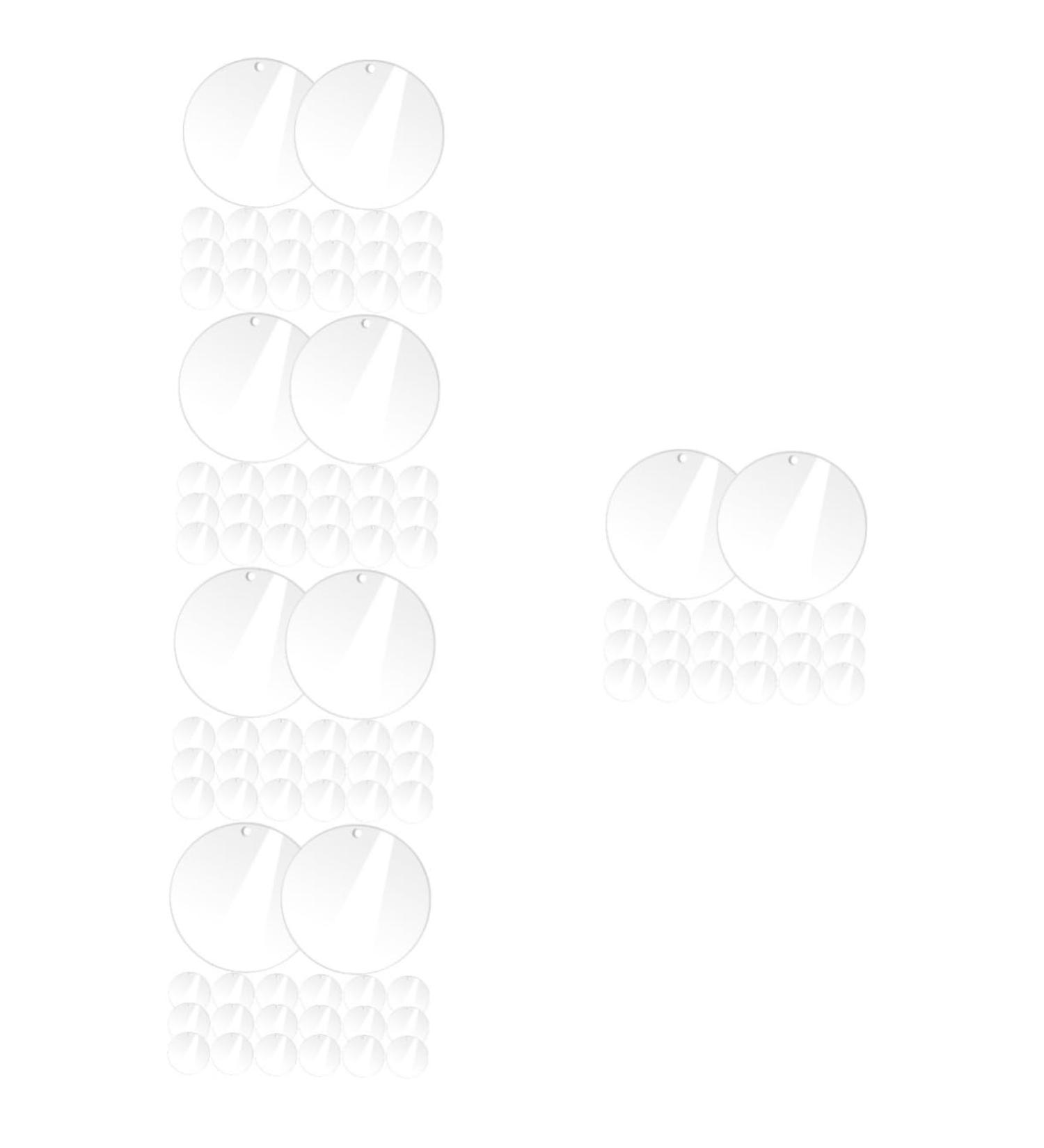 Abaodam 100 Pcs Acrylic Round Sheet Cake Pan Acrylic Blanks Acrylic Board Clear Desktop Material - Buy Online on GoSupps.com