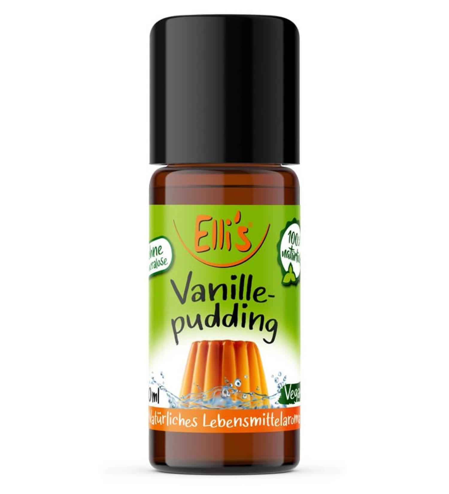 Ellis Flavors Vanilla Pudding Aroma Concentrate - 100% Vegan & Natural - Perfect for Dishes & Drinks - 10ml - Buy Online on GoSupps.com