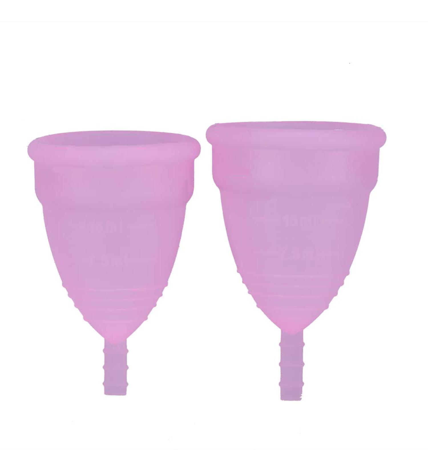 Menstrual Cup Set (2pcs) - Reusable Anti-Leakage Feminine Hygiene Care | Pink - Shop Now! - Buy Online on GoSupps.com
