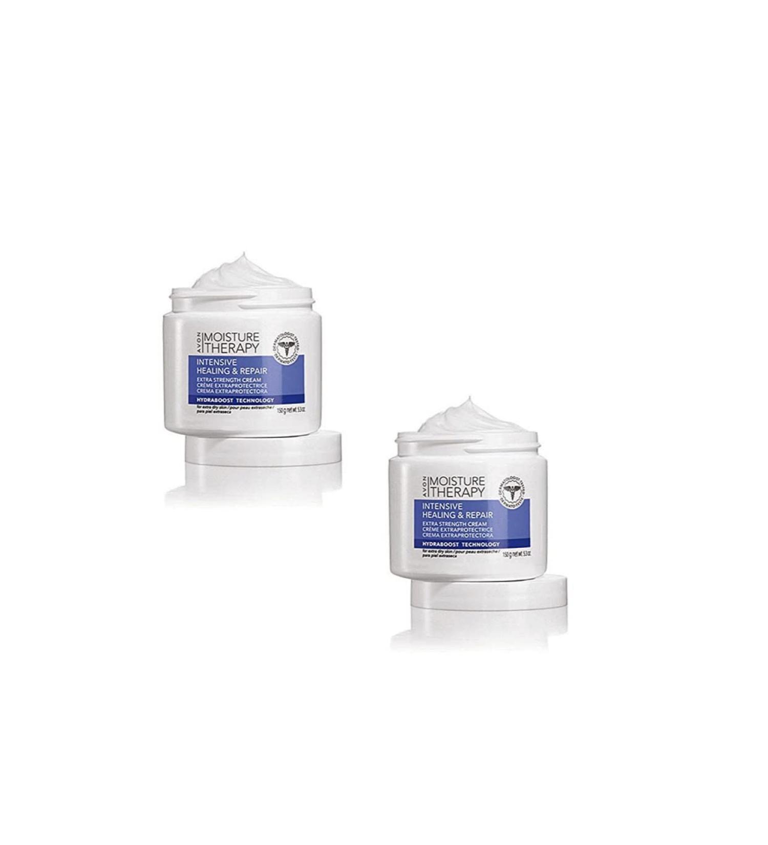 Avon Moisture Therapy Intensive and Repair Extra Strength Cream Lot 2 Jars 5.3 Oz.
