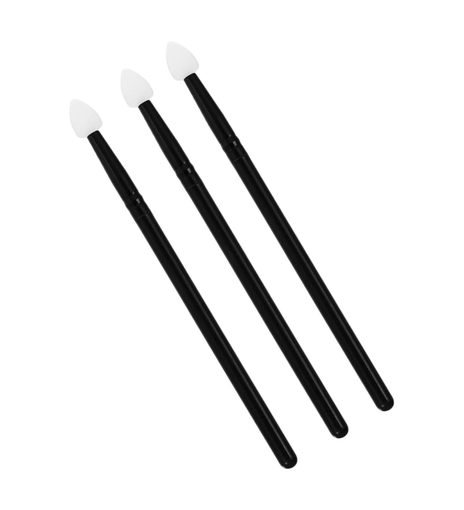 PLAFOPE 3pcs Makeup Brush Makeup Applicator Sponges Makeup Black Plastic Handle - Buy Online on GoSupps.com