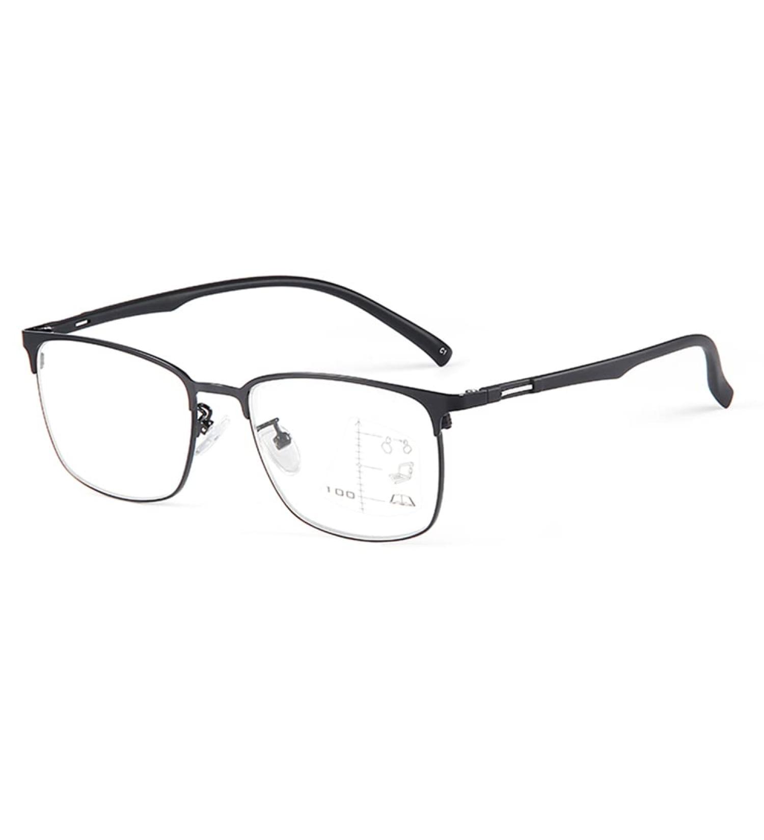 Buy Riccie Intelligent Varifocals Reading Glasses for Men | Anti-Blue HD Aspherical - Diopter +1.0 to +3.0 | International Shipping - Buy Online on GoSupps.com