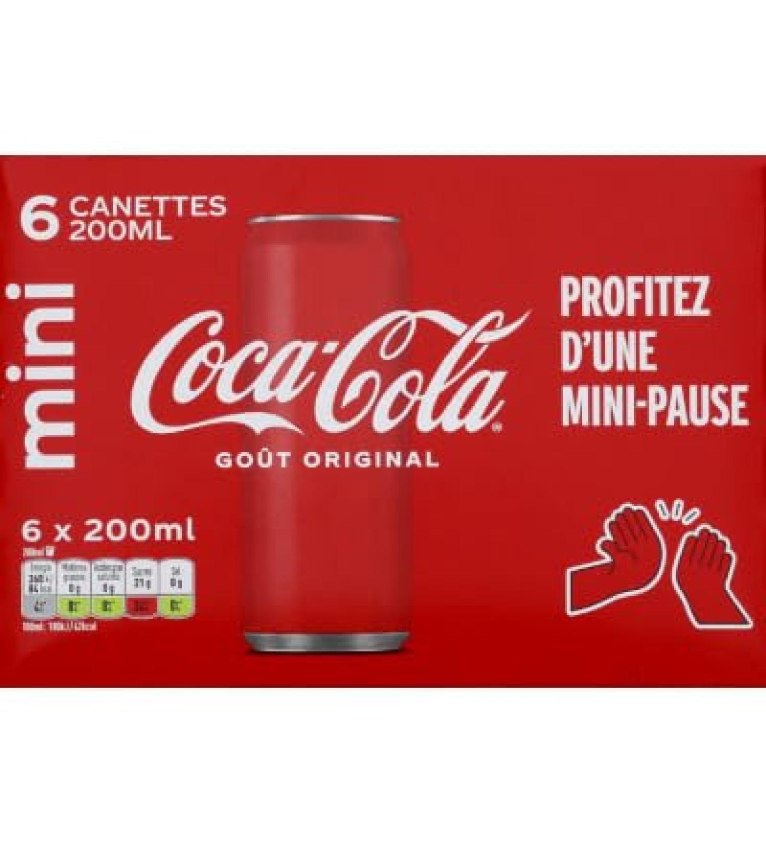 Coca-Cola Slim Mini Cans, 6 x 20cl