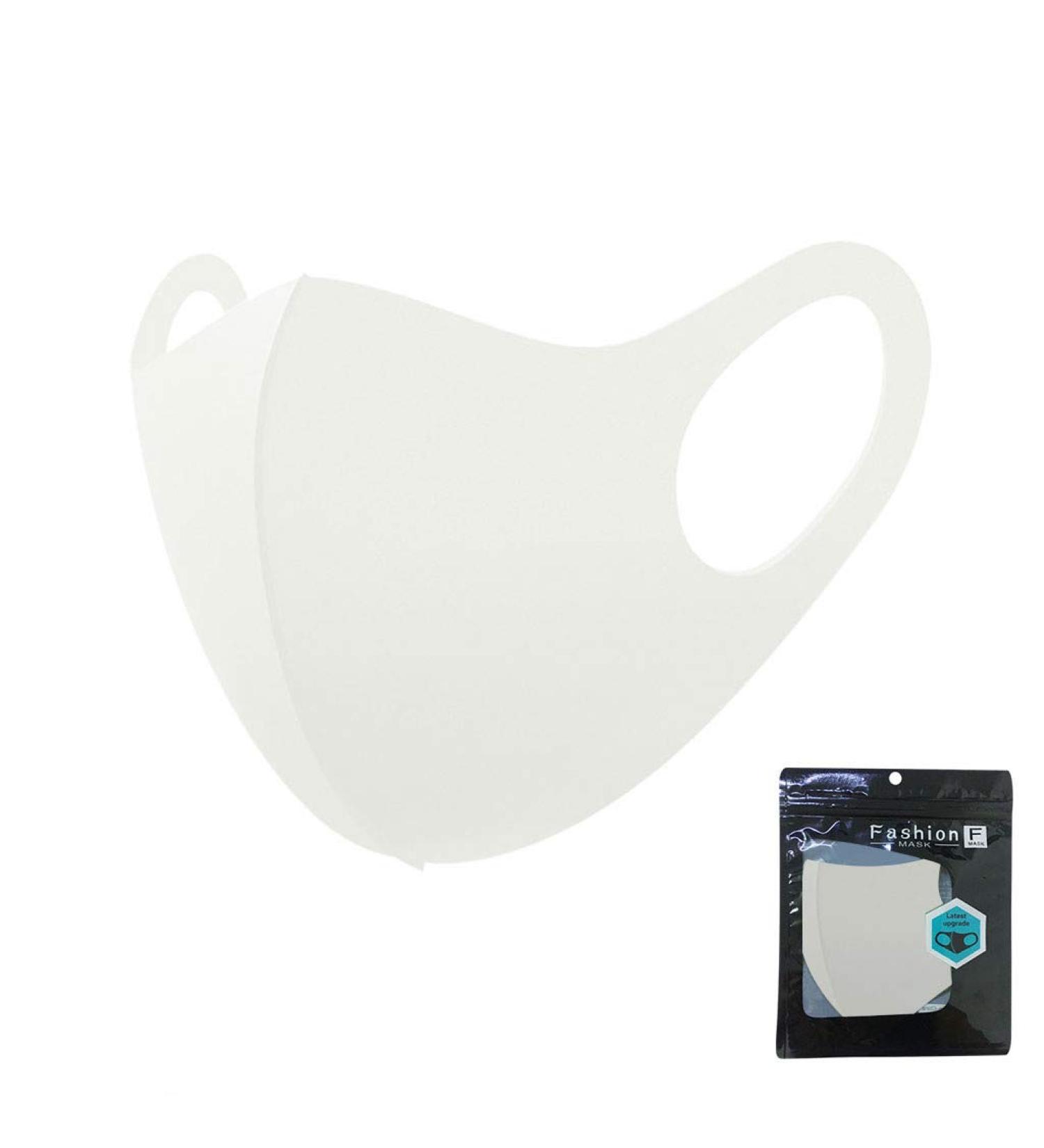 Riou Face Mask with Motif - Washable Reusable Cotton Breathable Mouth & Nose Protection Scarf for Men & Women (White) - International Shipping Available - Buy Online on GoSupps.com